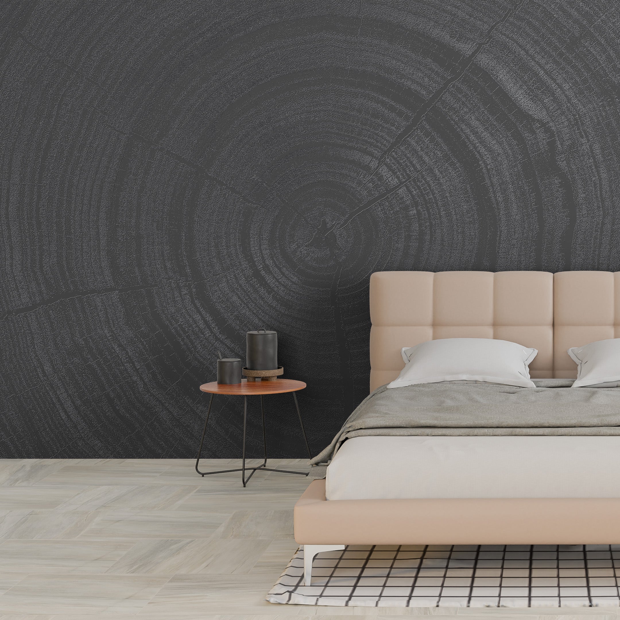 3D Tree Rings - Paintable Mural