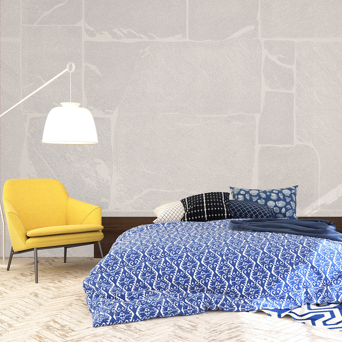 3D Heritage Sculpted Stone - Paintable Mural