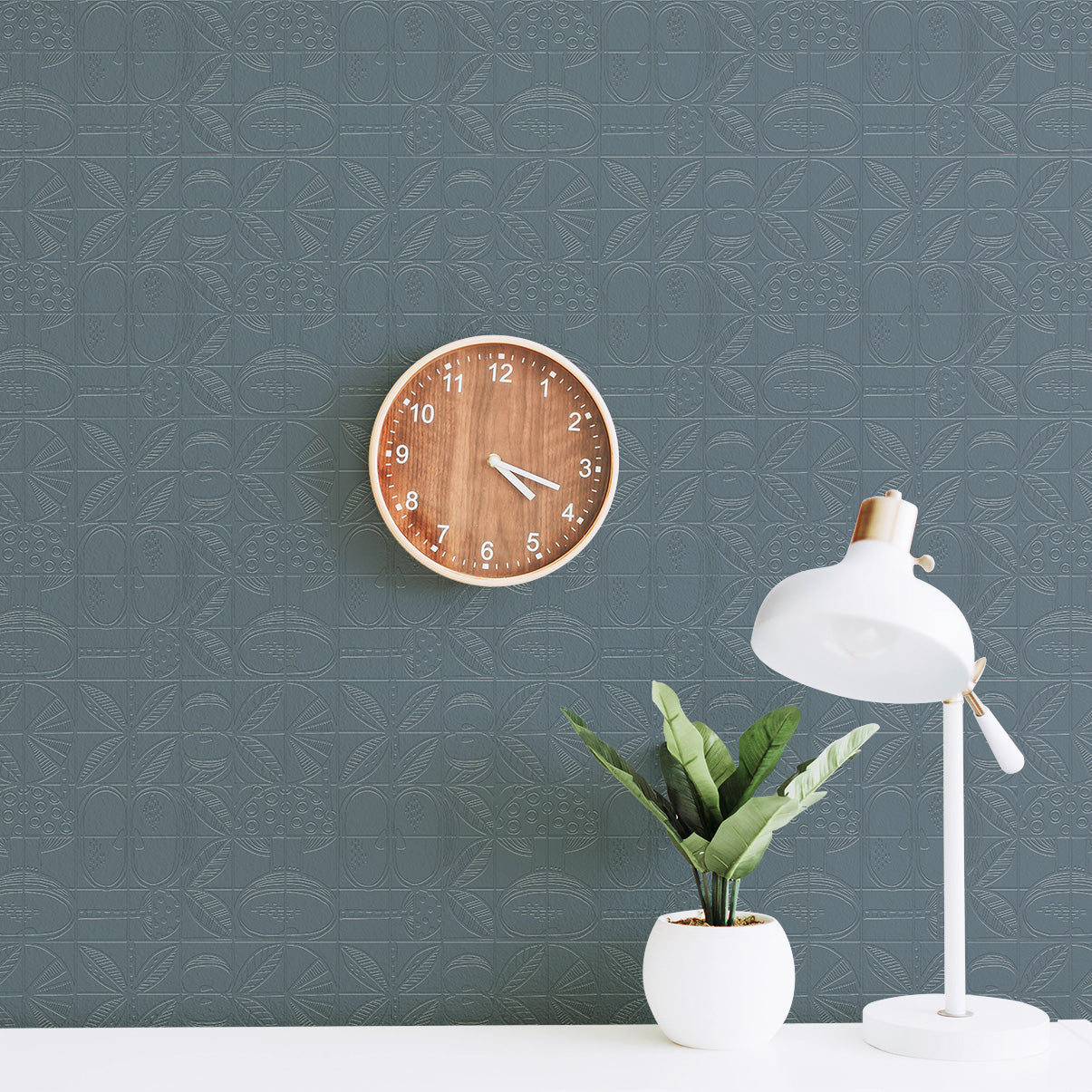 3D Symmetrical Garden Square - Paintable Wallpaper