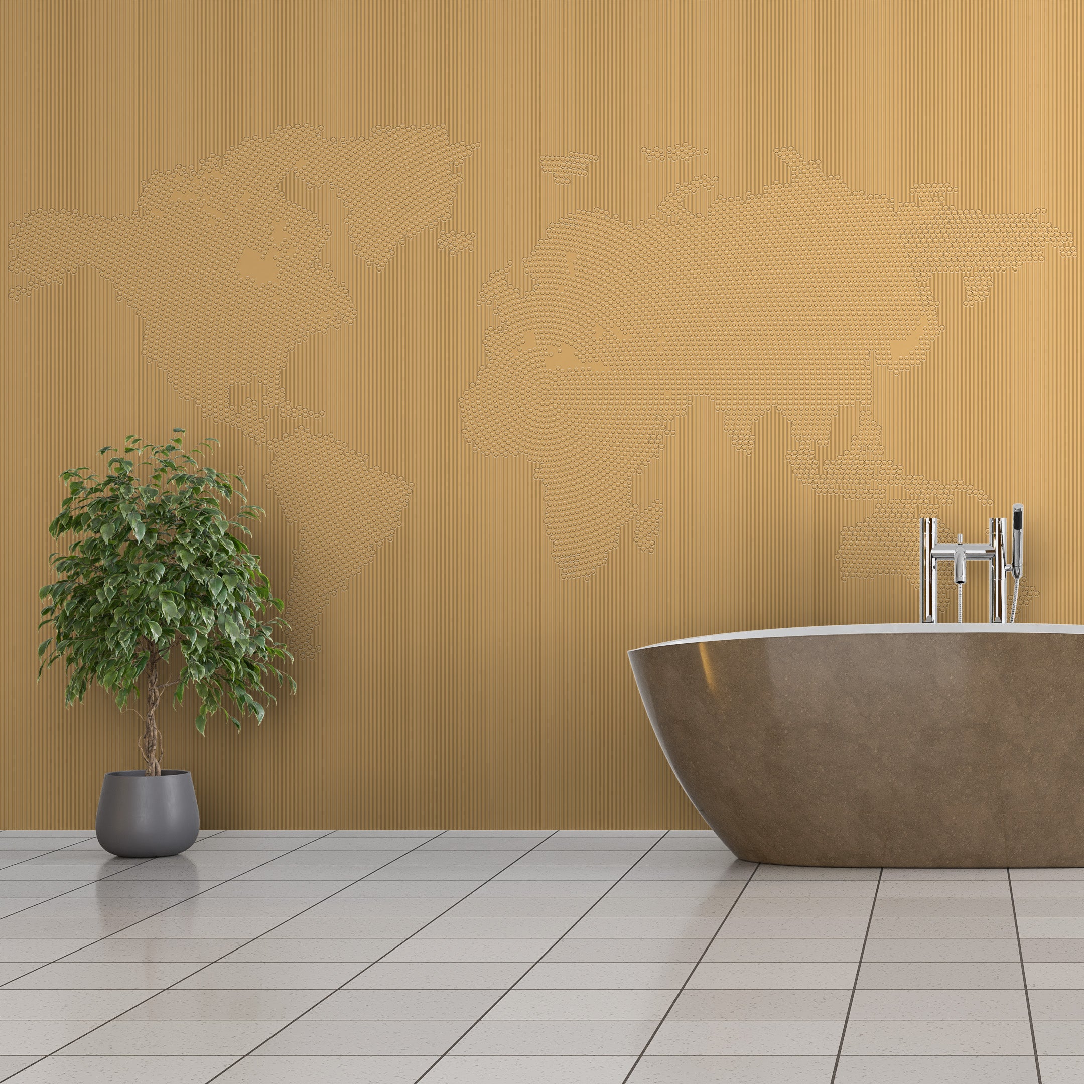 3D Earth's Dynamic Echo - Paintable Mural