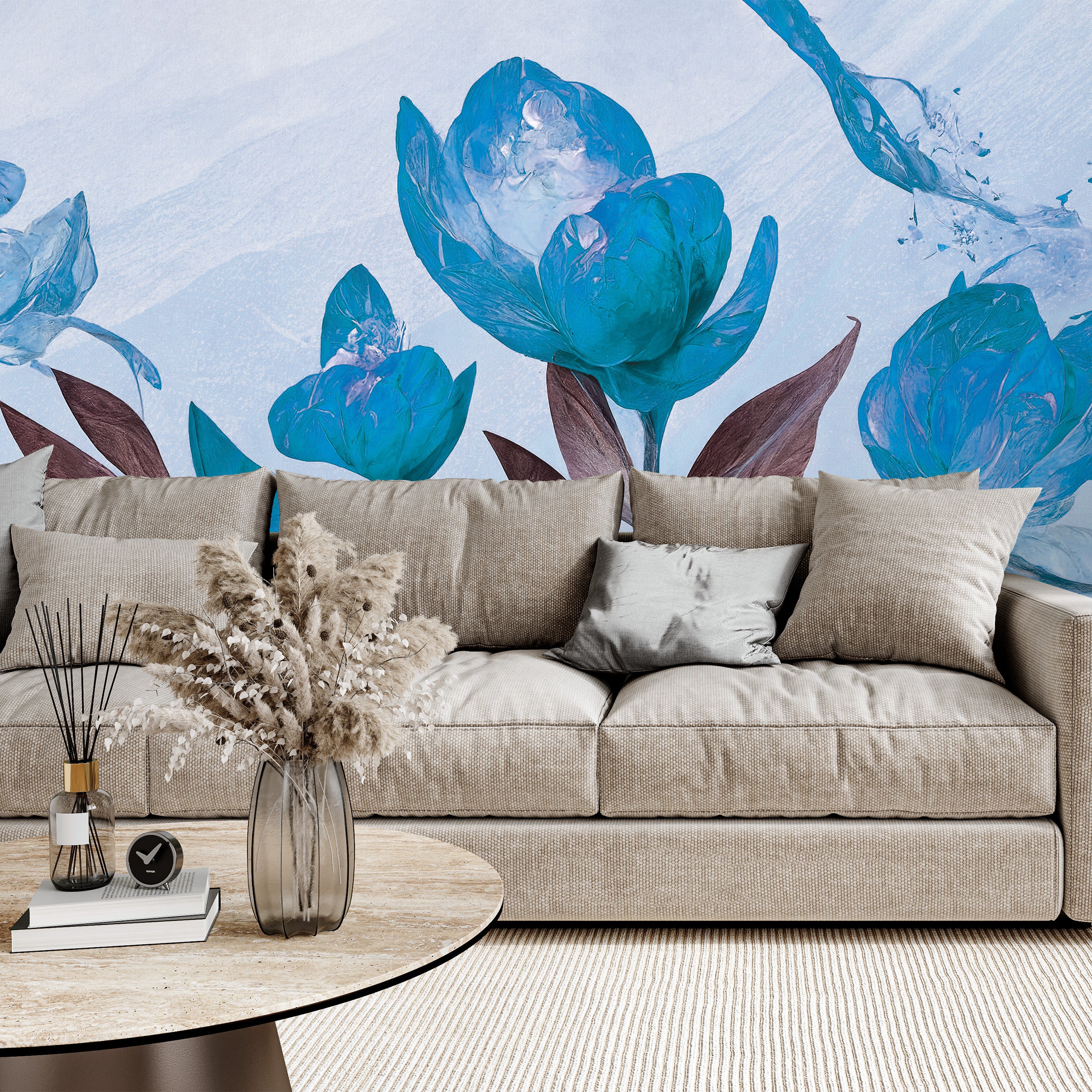 3D Floral Radiance - Printed Mural