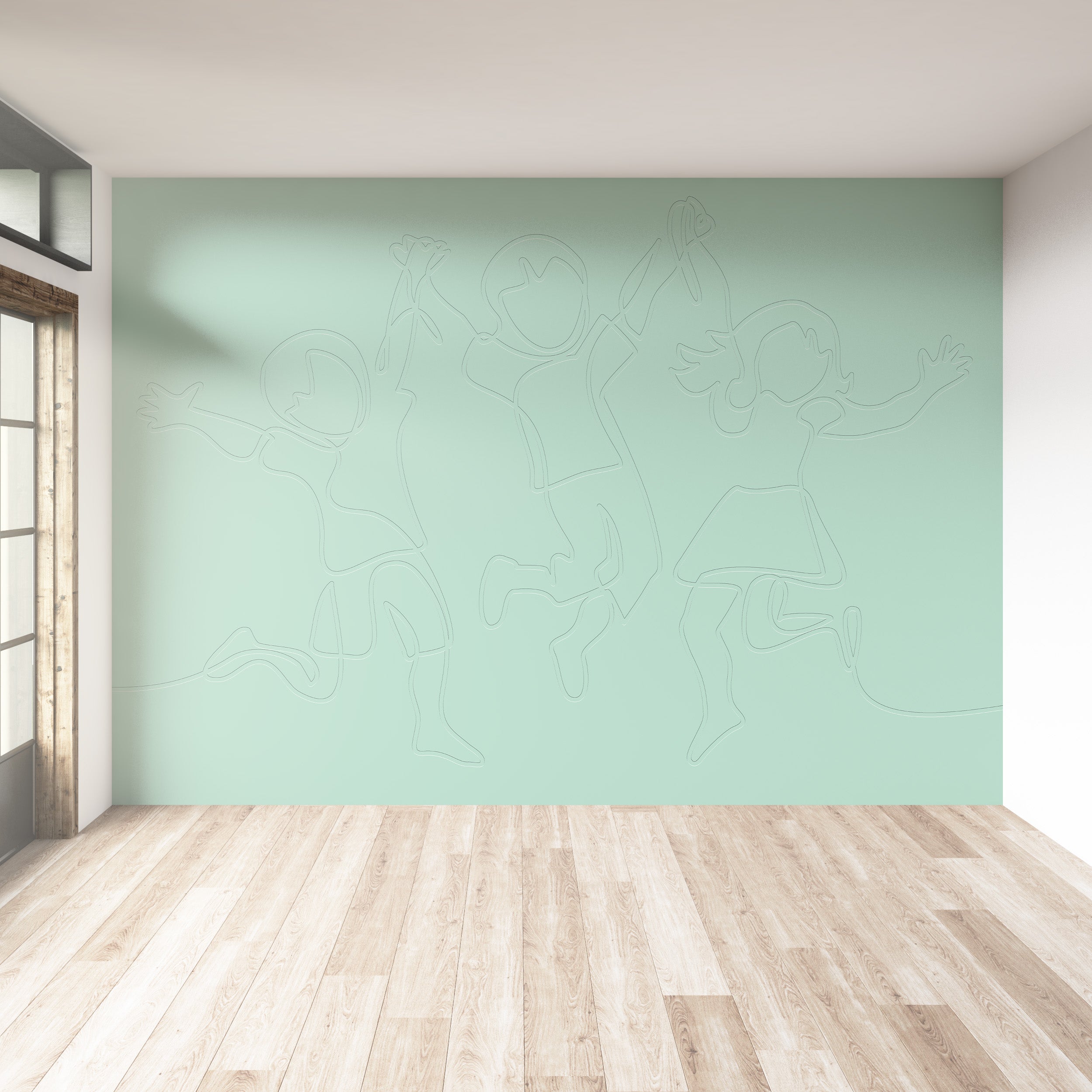 3D Little Leapers - Paintable Mural