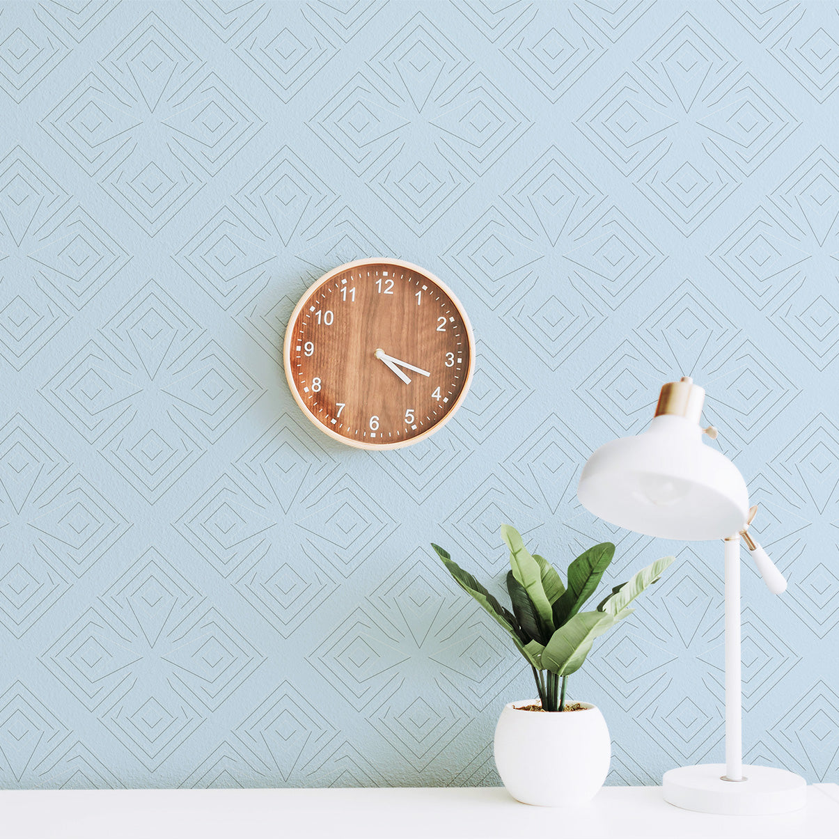 3D Sculpted Floral Diamond - Paintable Wallpaper