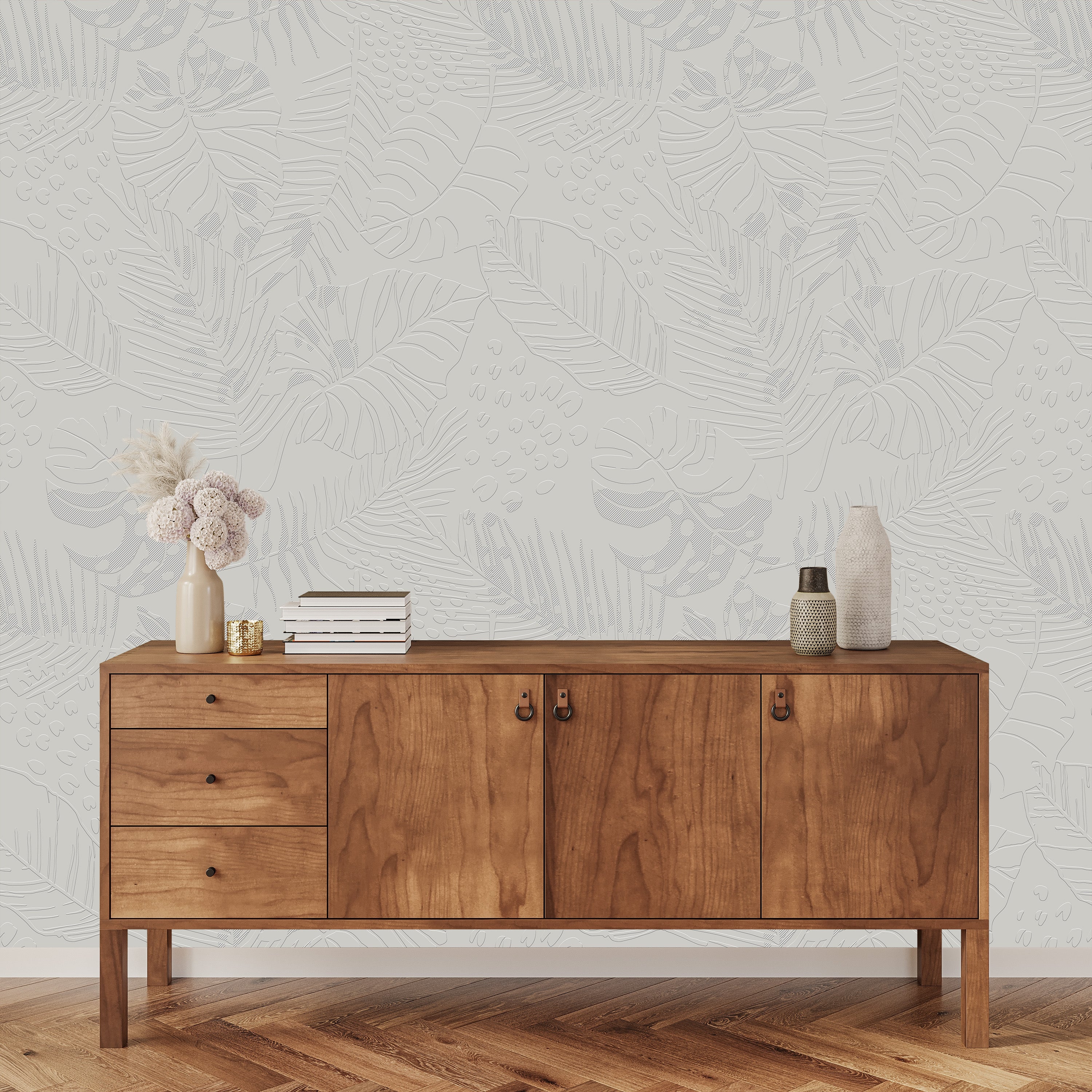 3D Monstera Leaf Overlay - Paintable Wallpaper