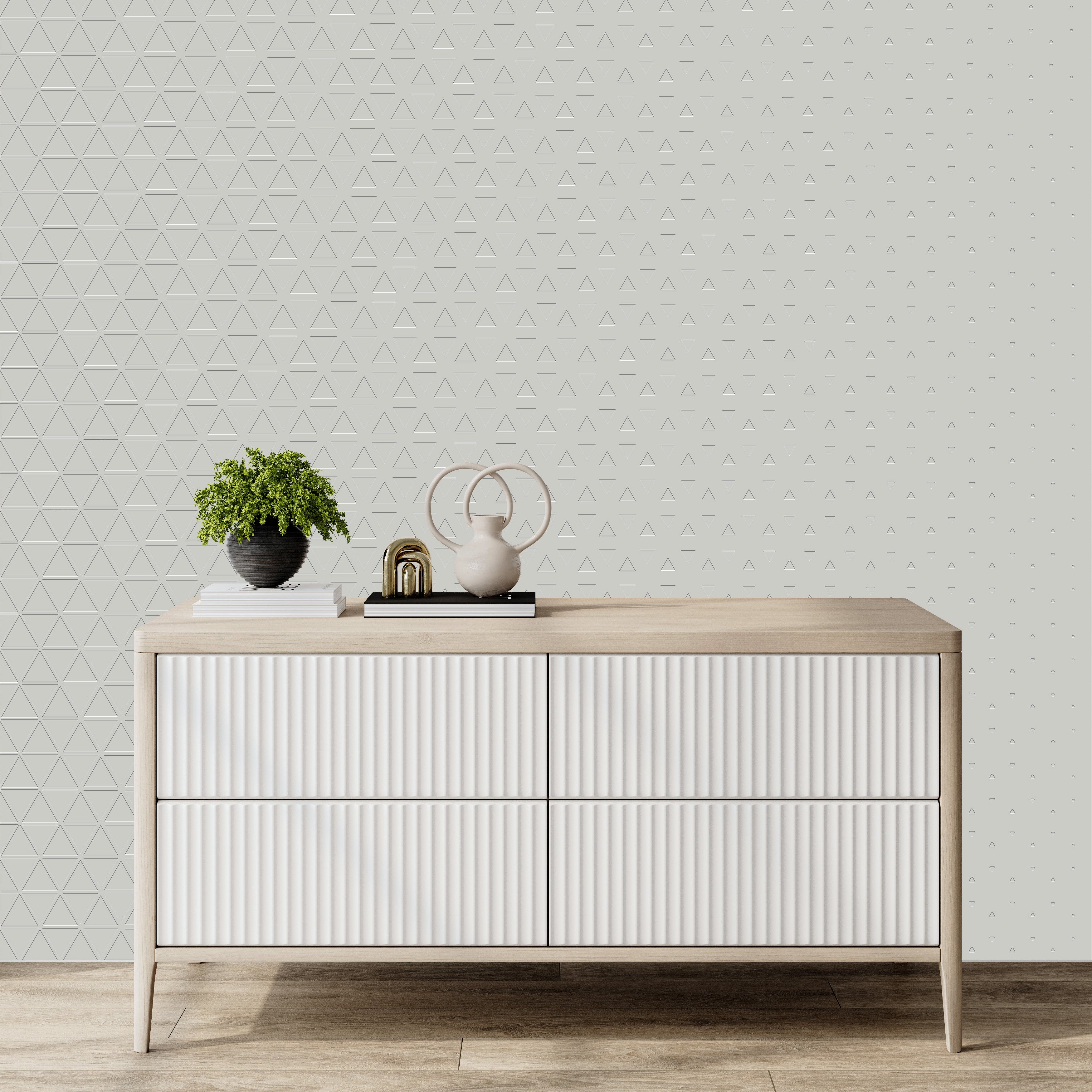 3D Pyramid Cascade - Paintable Mural