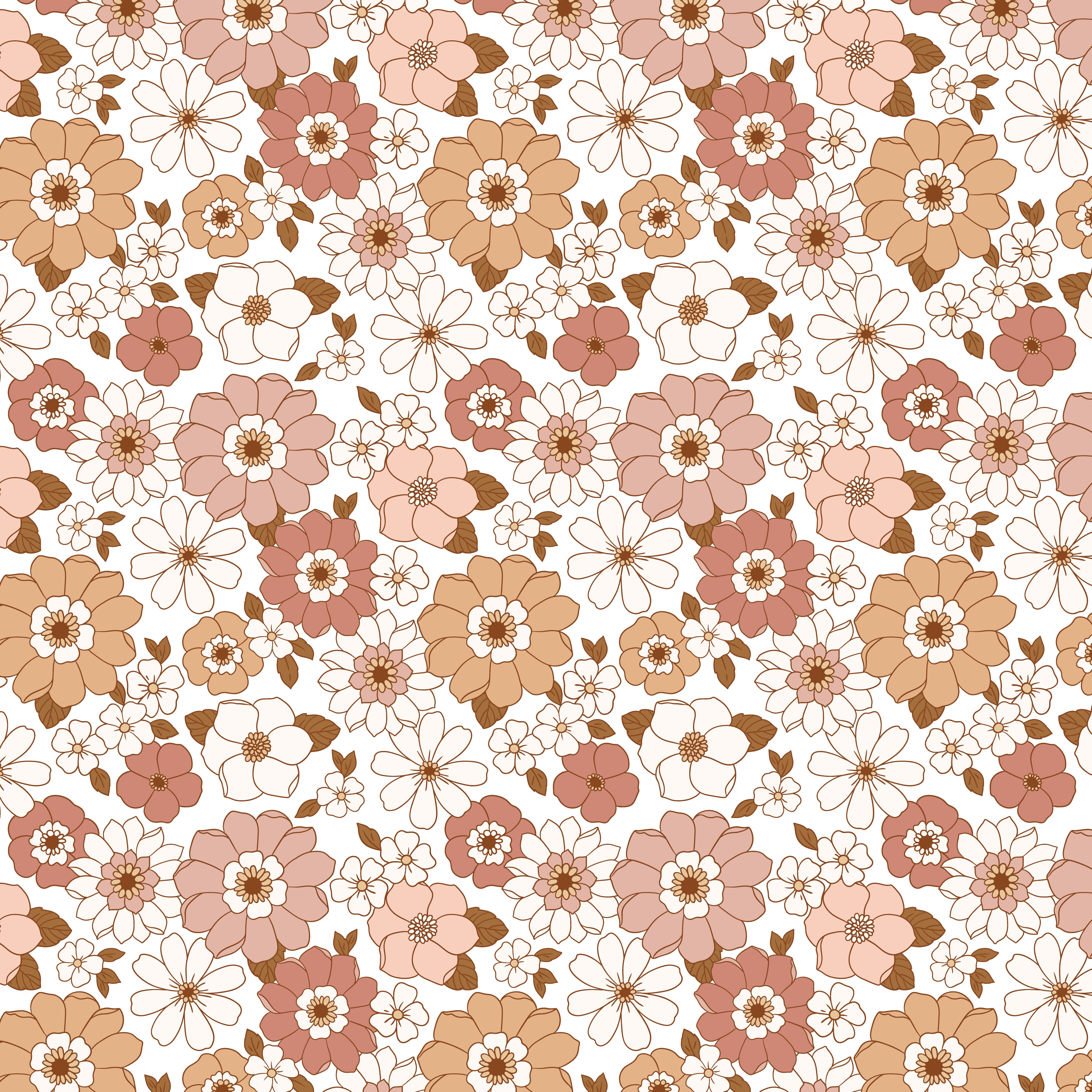 Sepia Floral Serenity