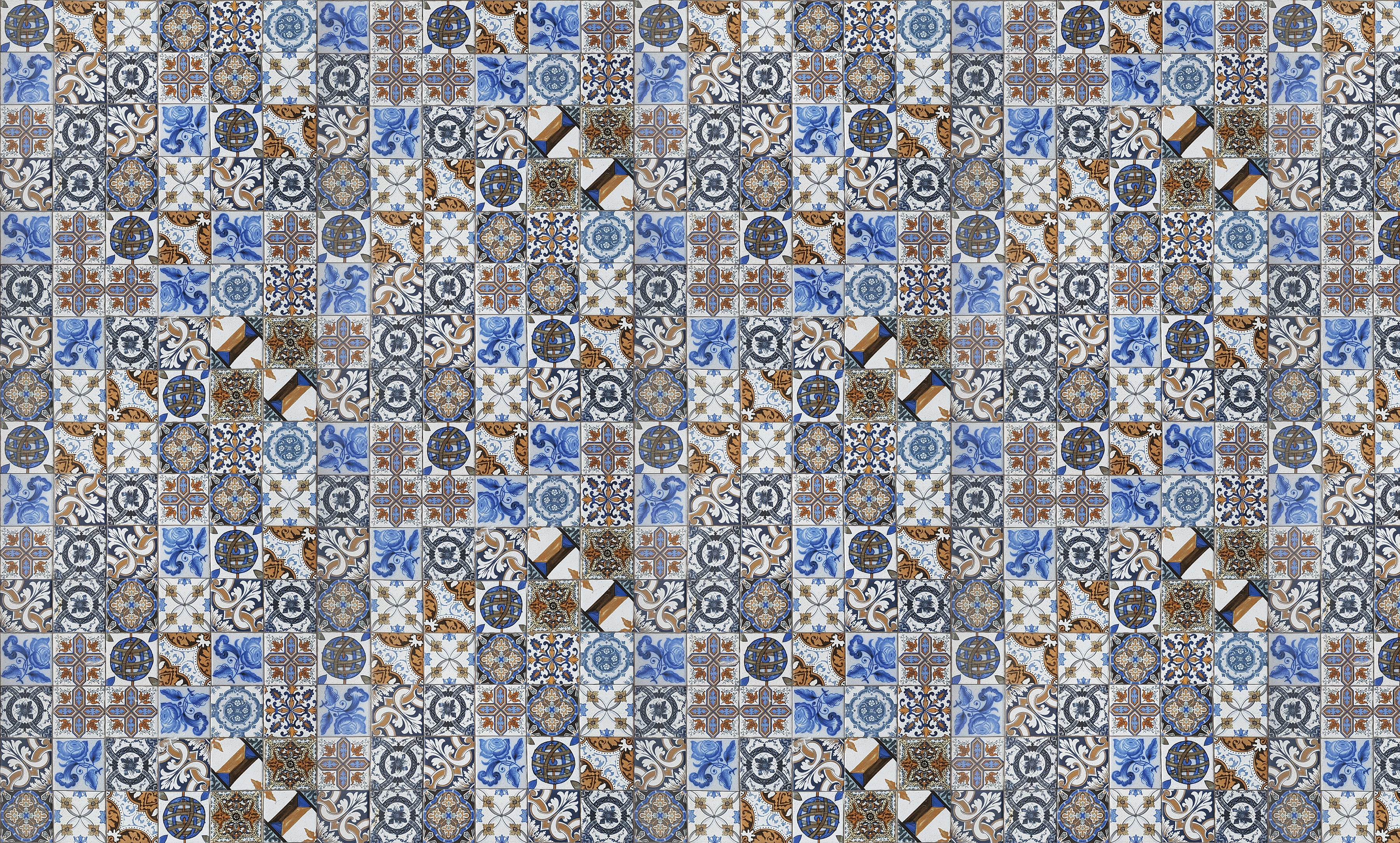 3D Mediterranean Tiles - Printed Mural