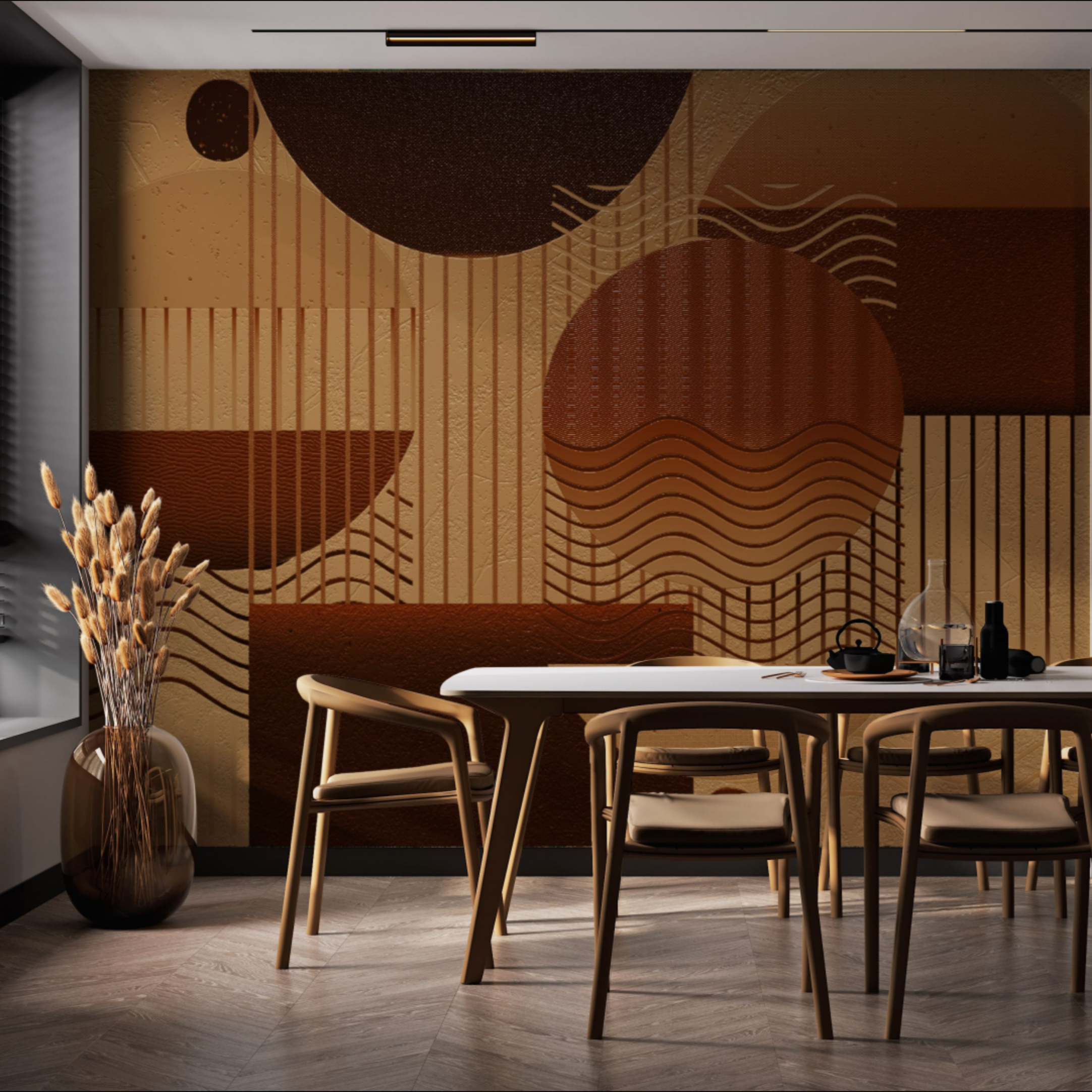 3D Boho Terracotta Geometry