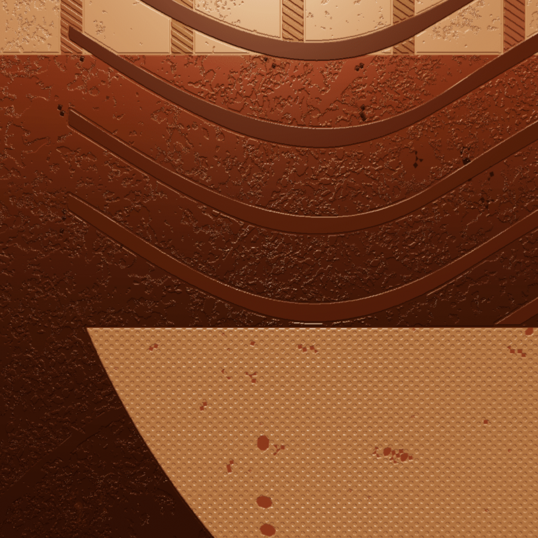 3D Boho Terracotta Geometry