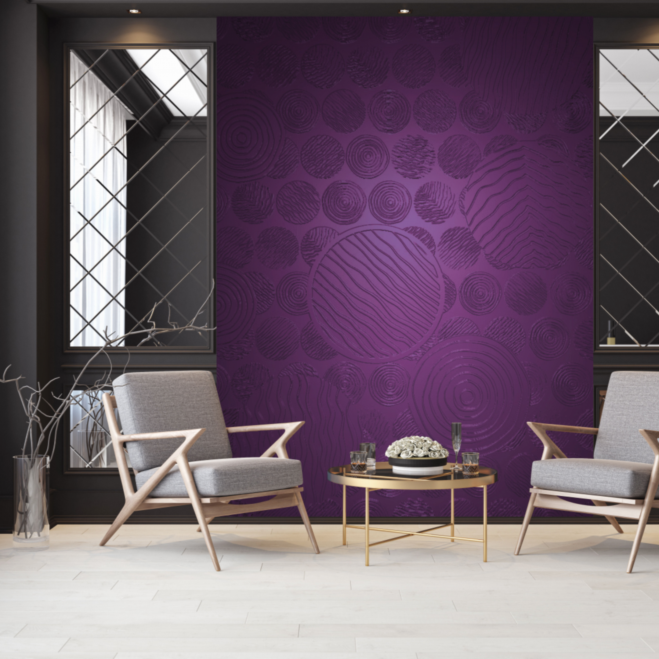 3D Amethyst Ripples