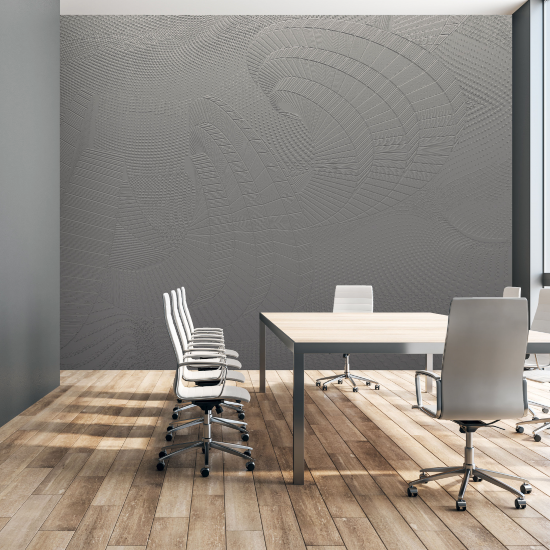 3D Geometric Flow Accent Wall