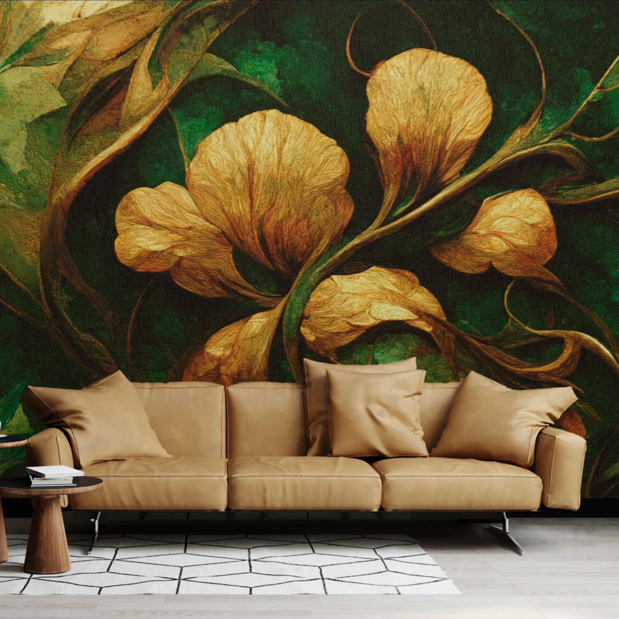 3D Golden Flora