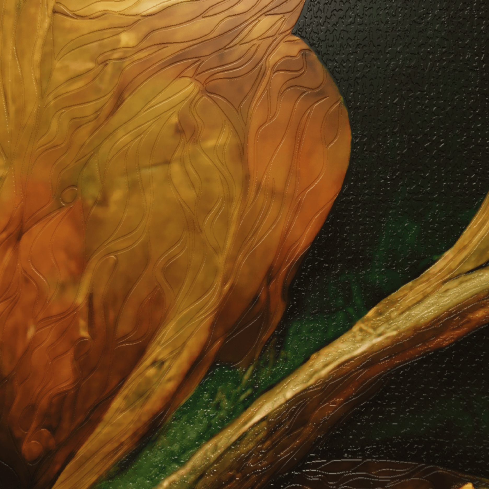 3D Golden Flora