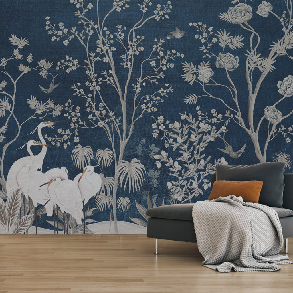 3D Japanese Garden with Cranes