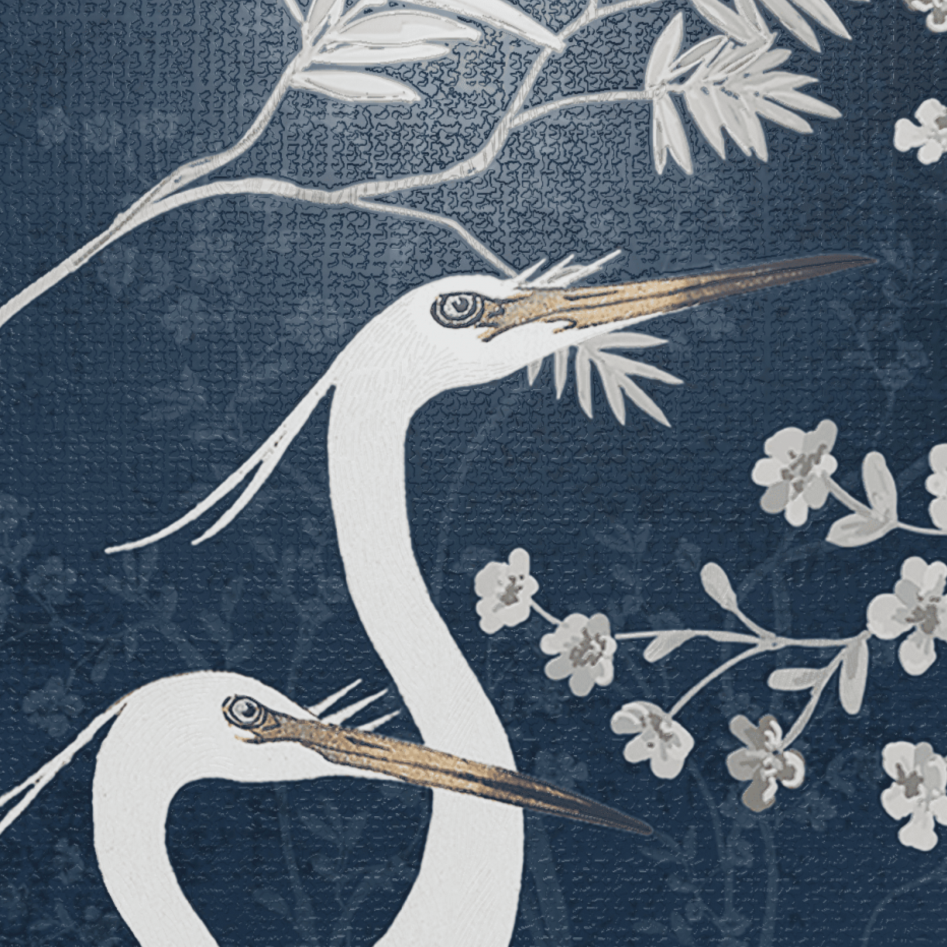 3D Japanese Garden with Cranes
