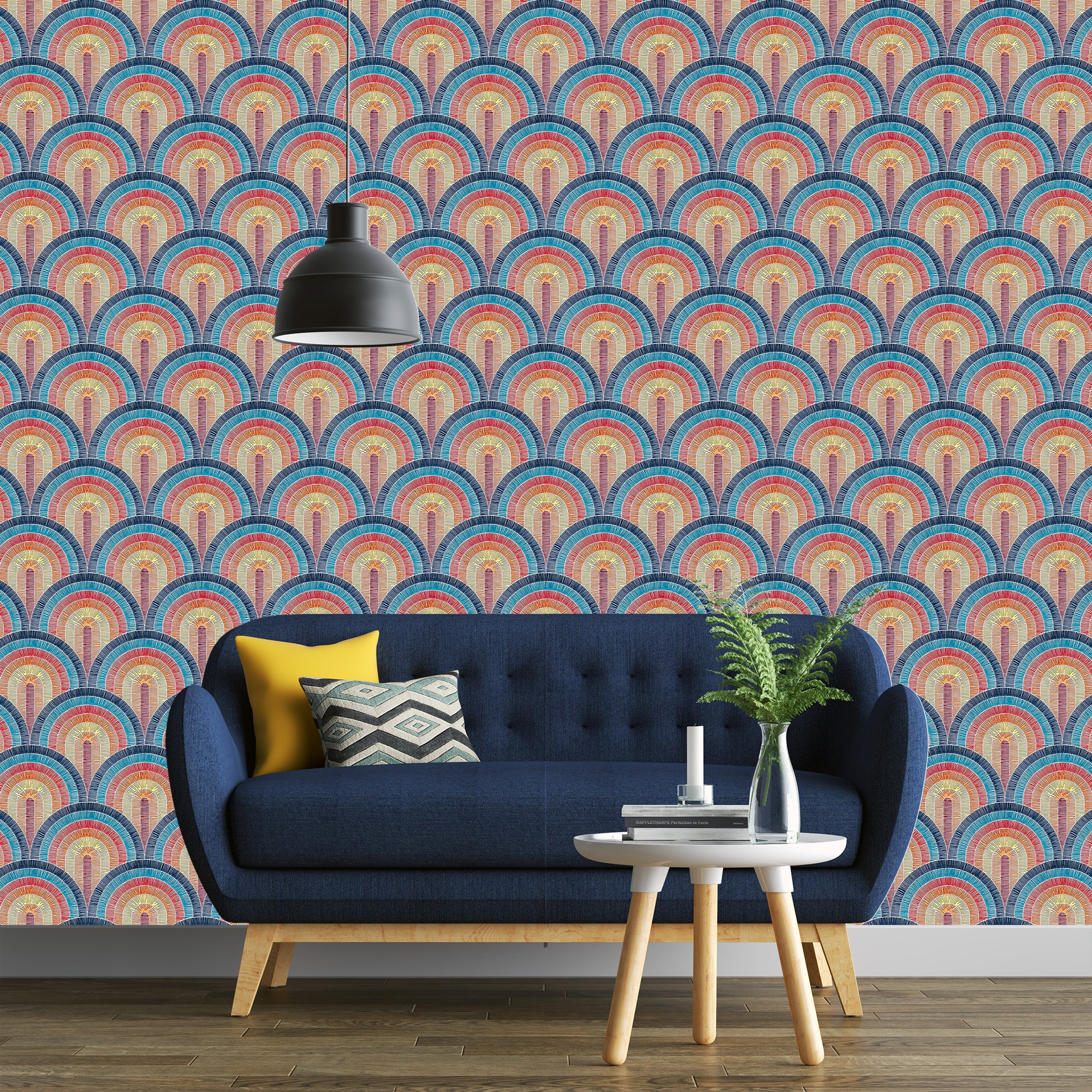 3D Retro Radiance - Printed Wallpaper