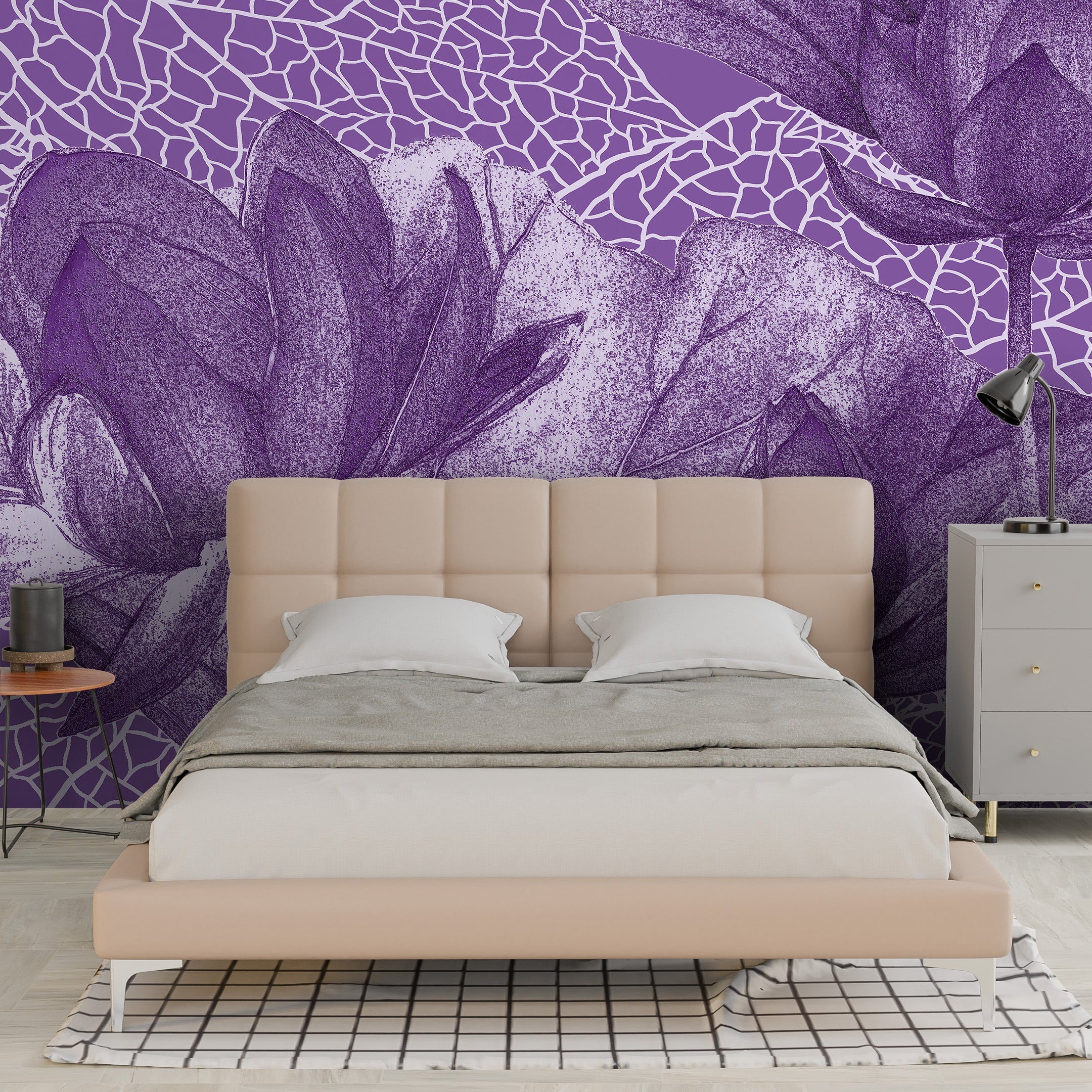 3D Lotus Flower - Printed Mural