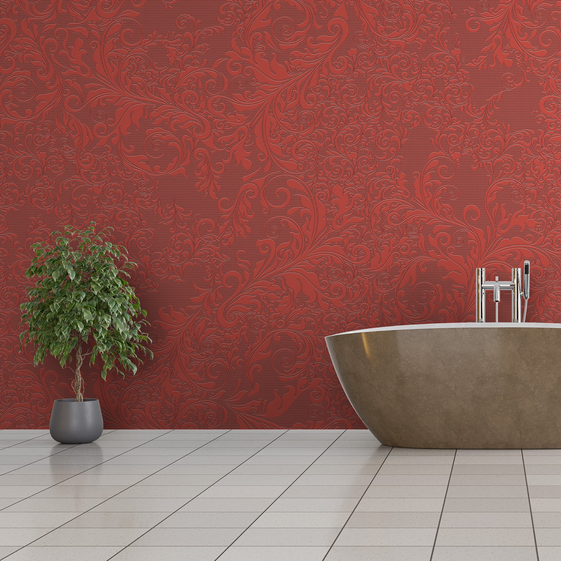 3D Whimsical Floral - Paintable Mural
