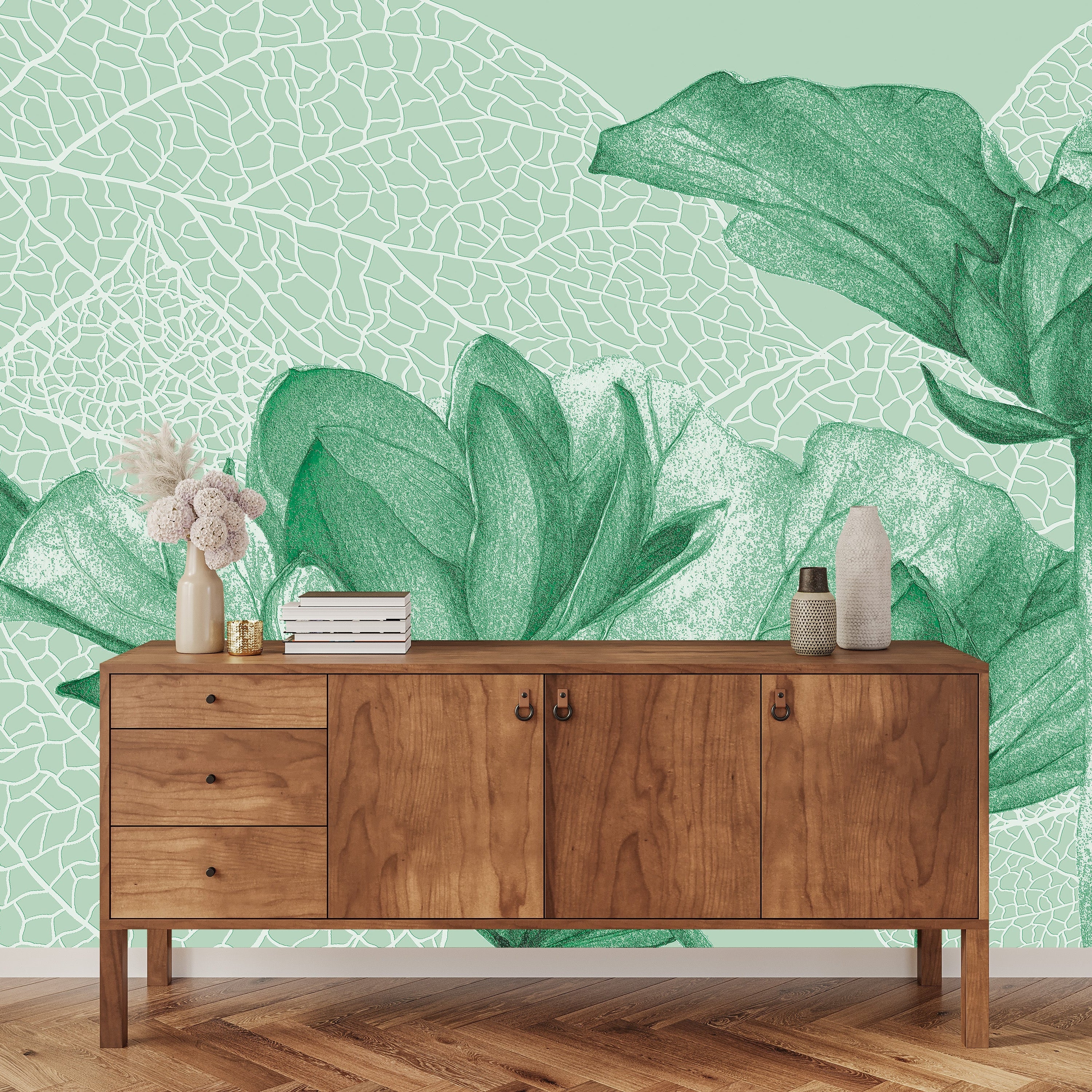 3D Lotus Flower - Printed Mural