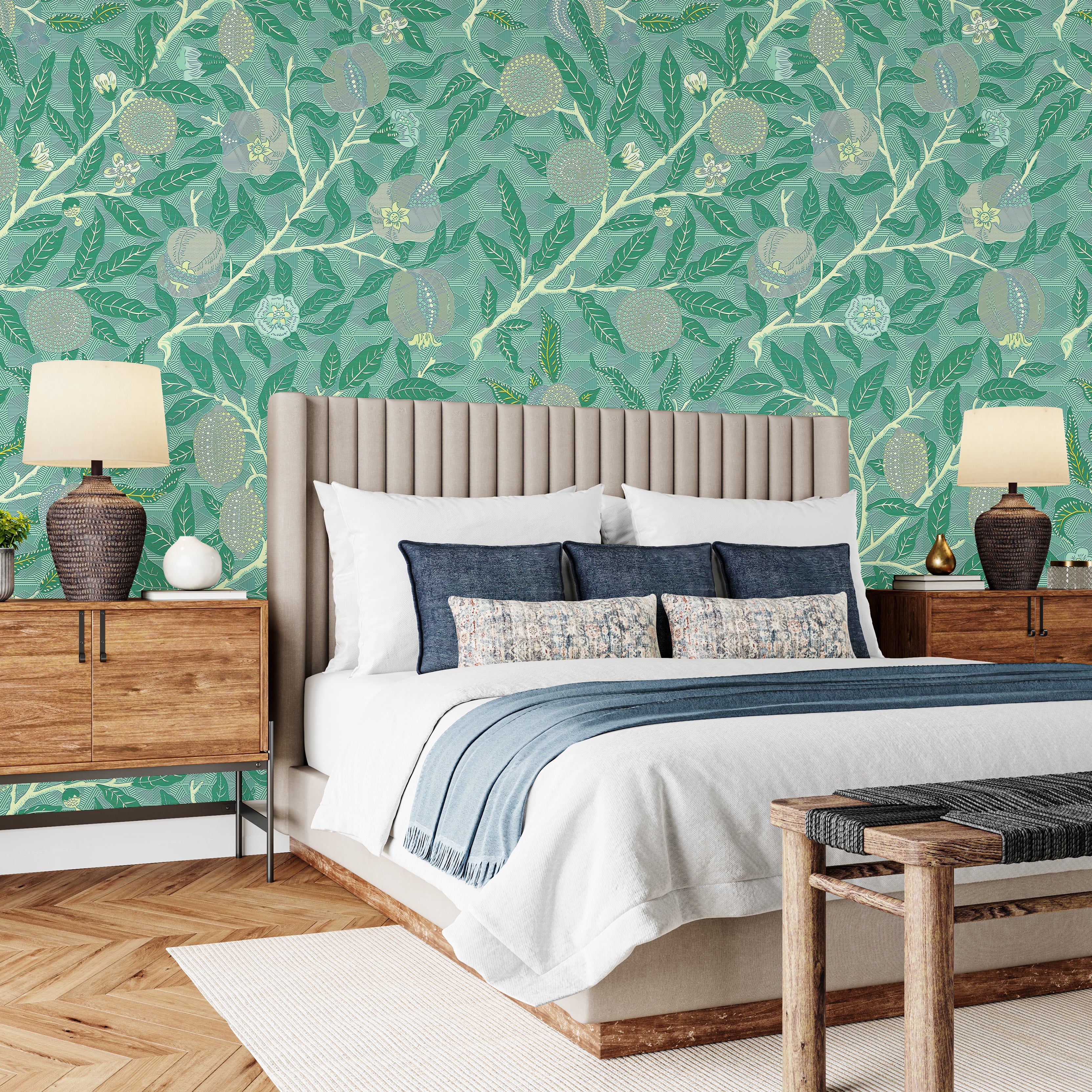 3D Vintage Orchard - Printed Wallpaper