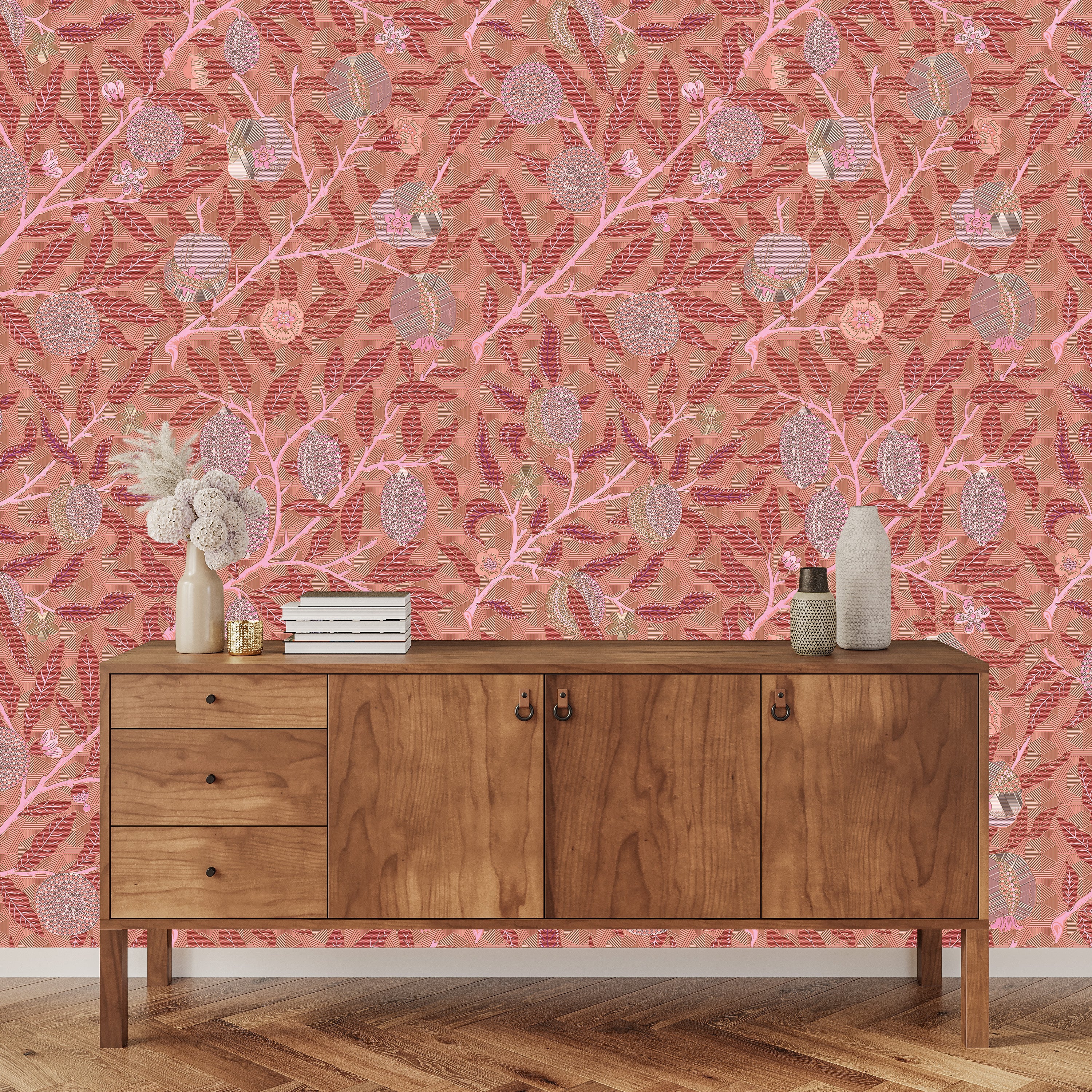 3D Vintage Orchard - Printed Wallpaper