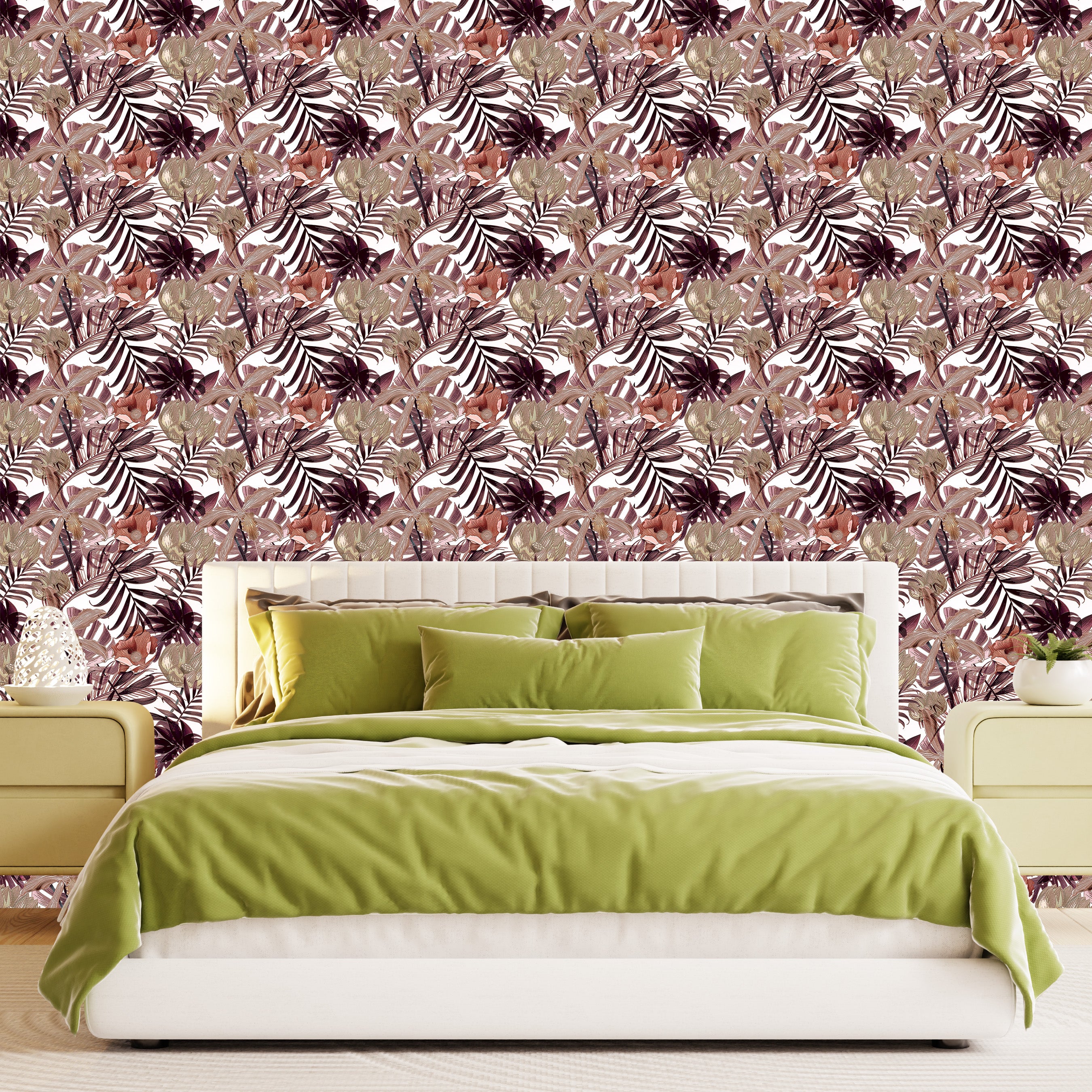 3D Botanical Bloom - Printed Wallpaper