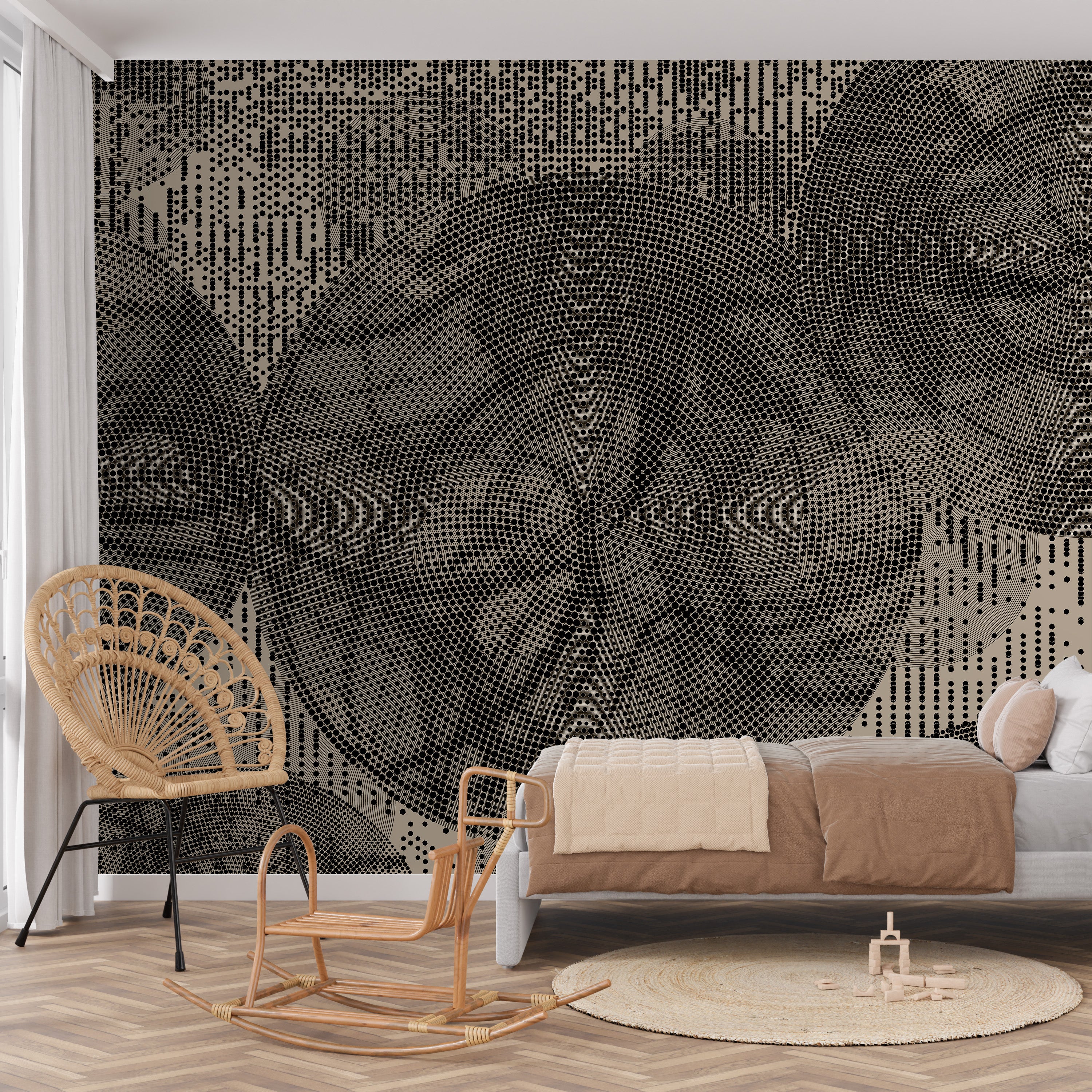 3D Woven Waves - Paintable Mural