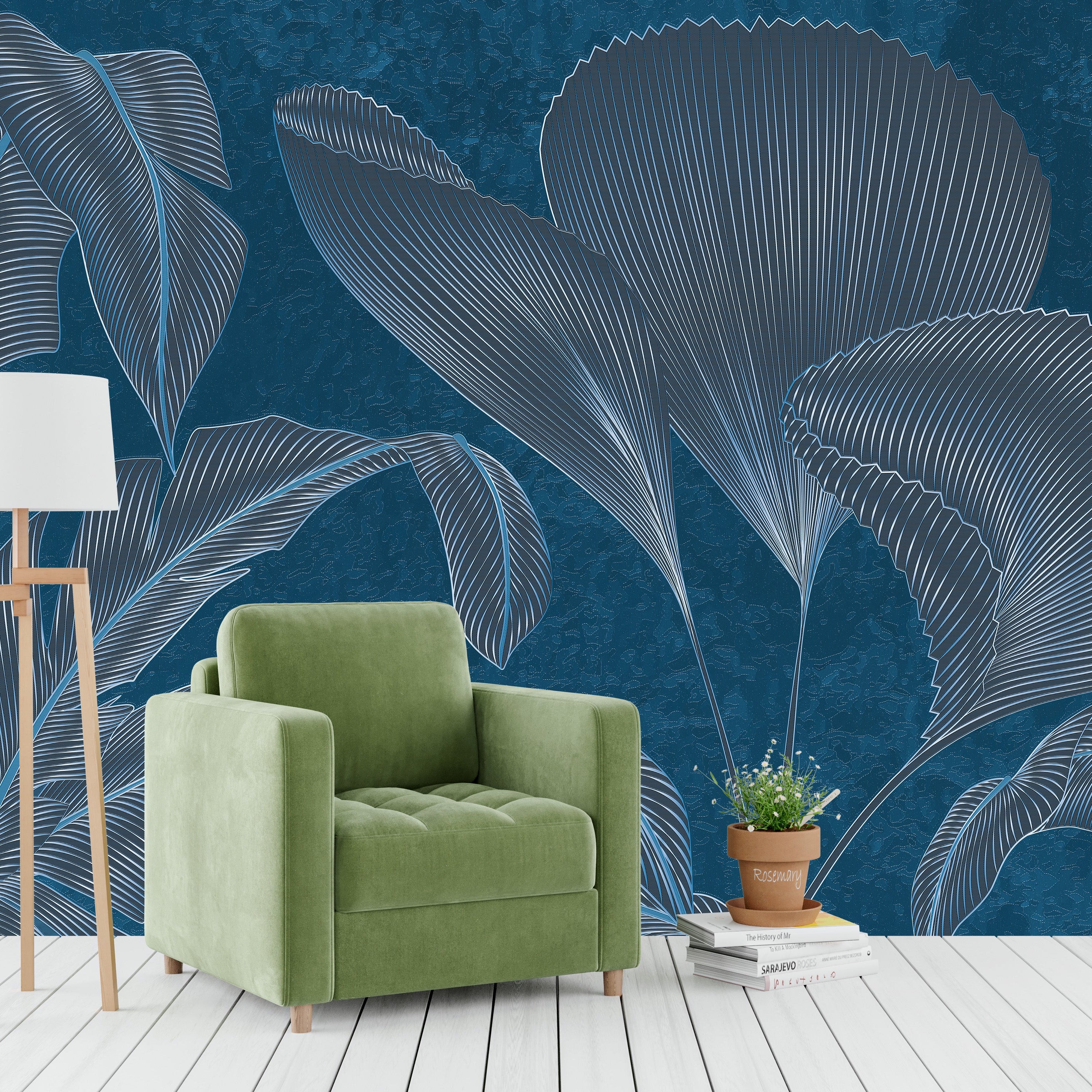 3D Gilded Tropics - Printed Mural