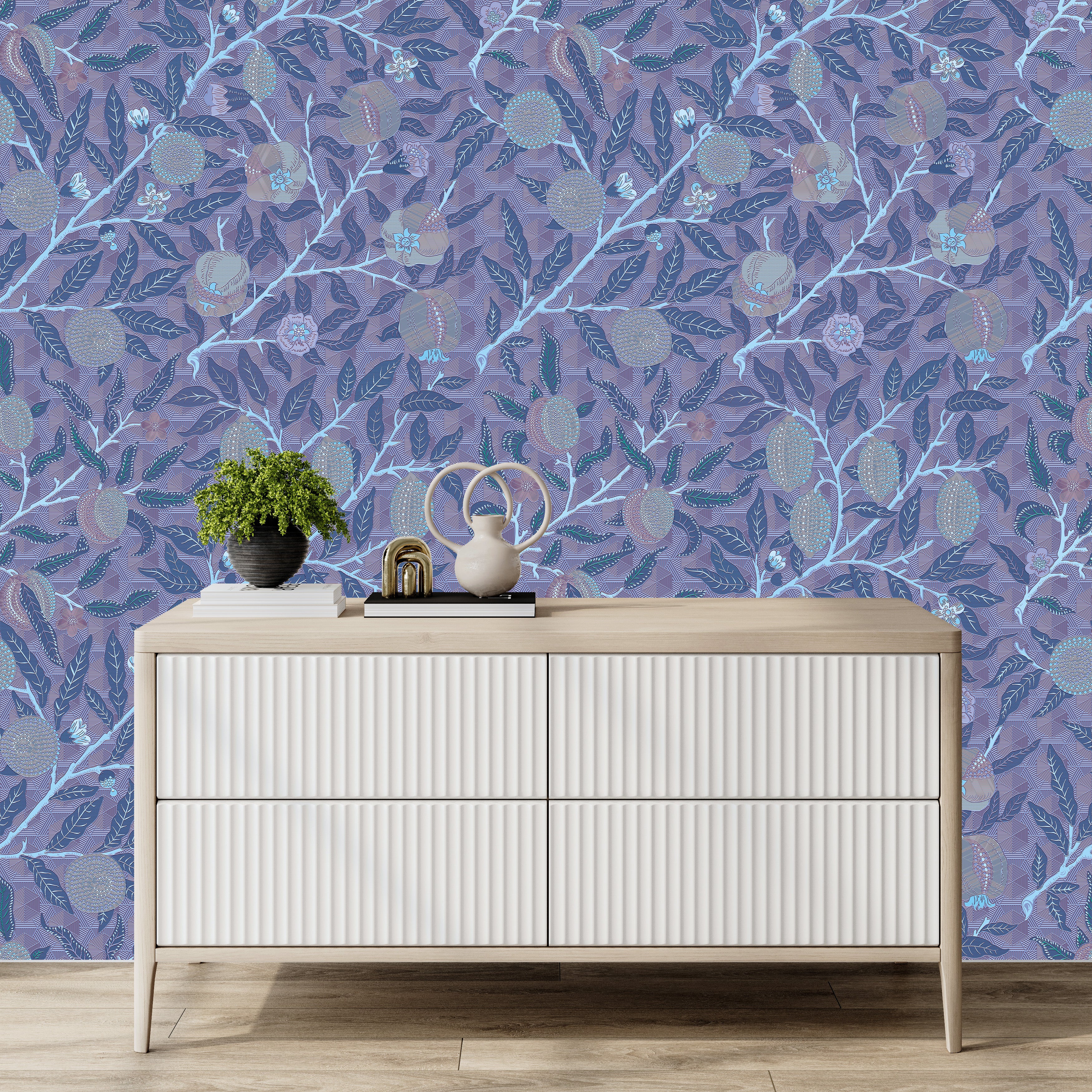 3D Vintage Orchard - Printed Wallpaper