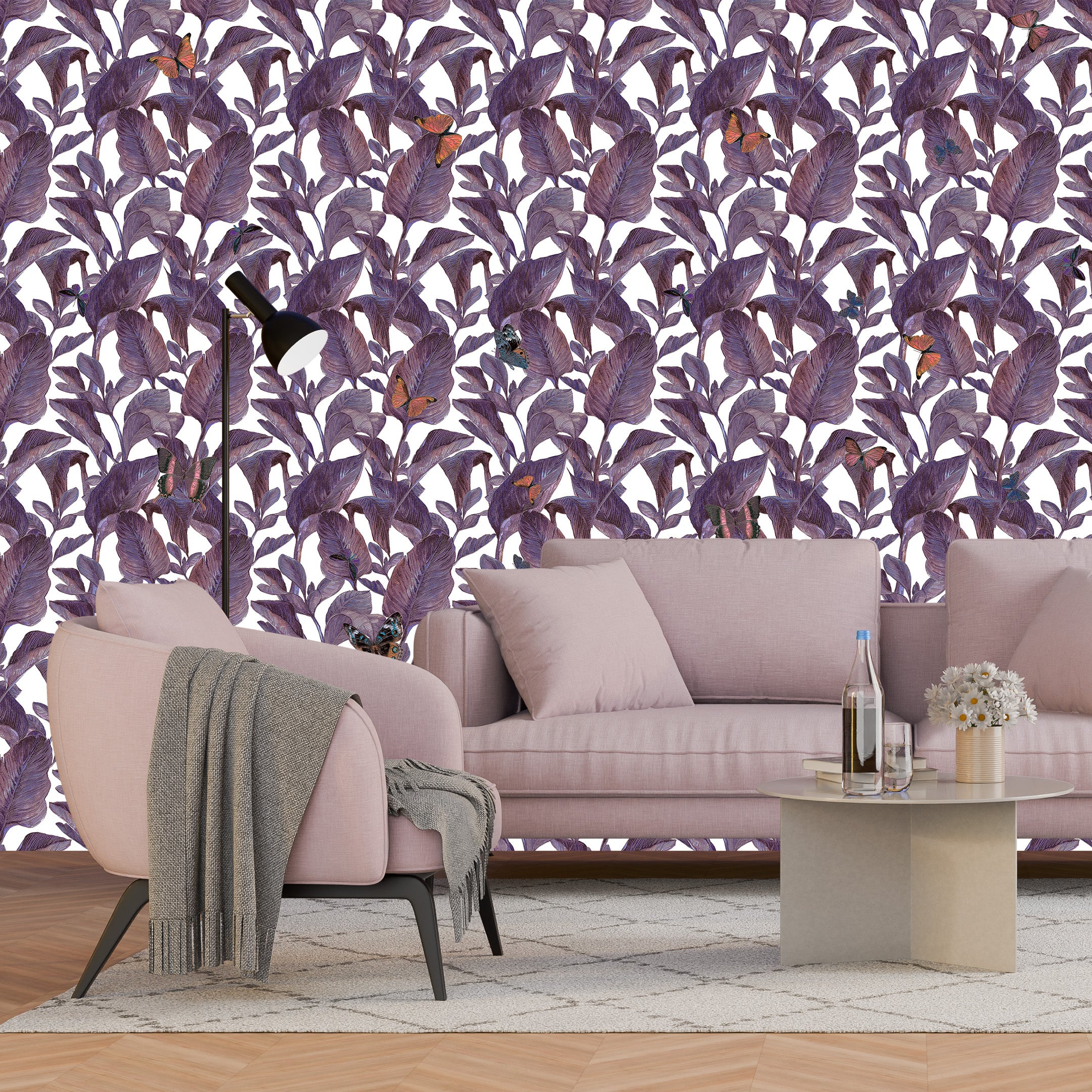 3D Leafy Lane - Printed Wallpaper