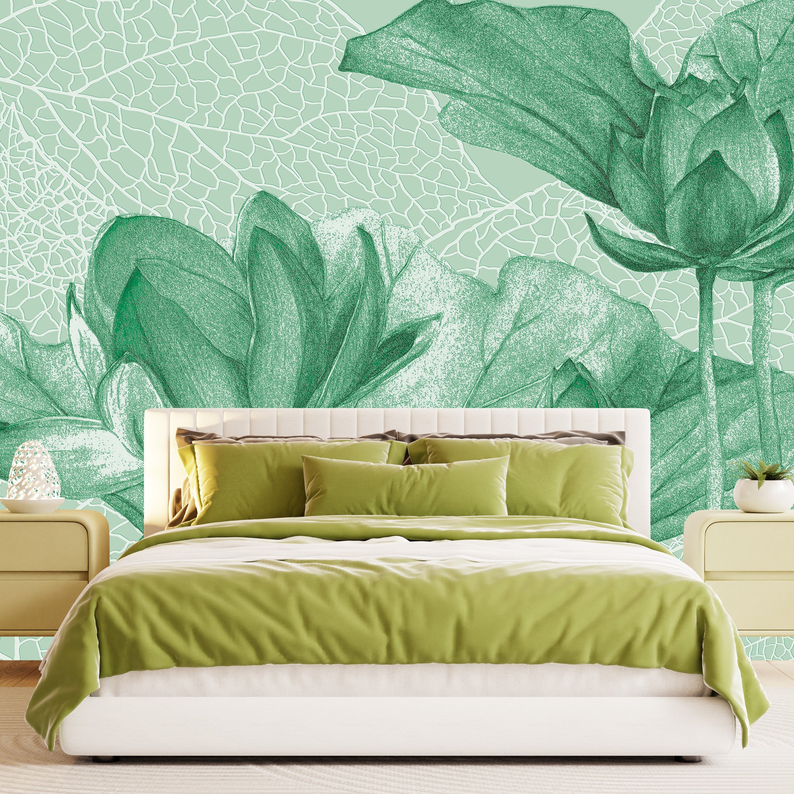 3D Lotus Flower - Printed Mural