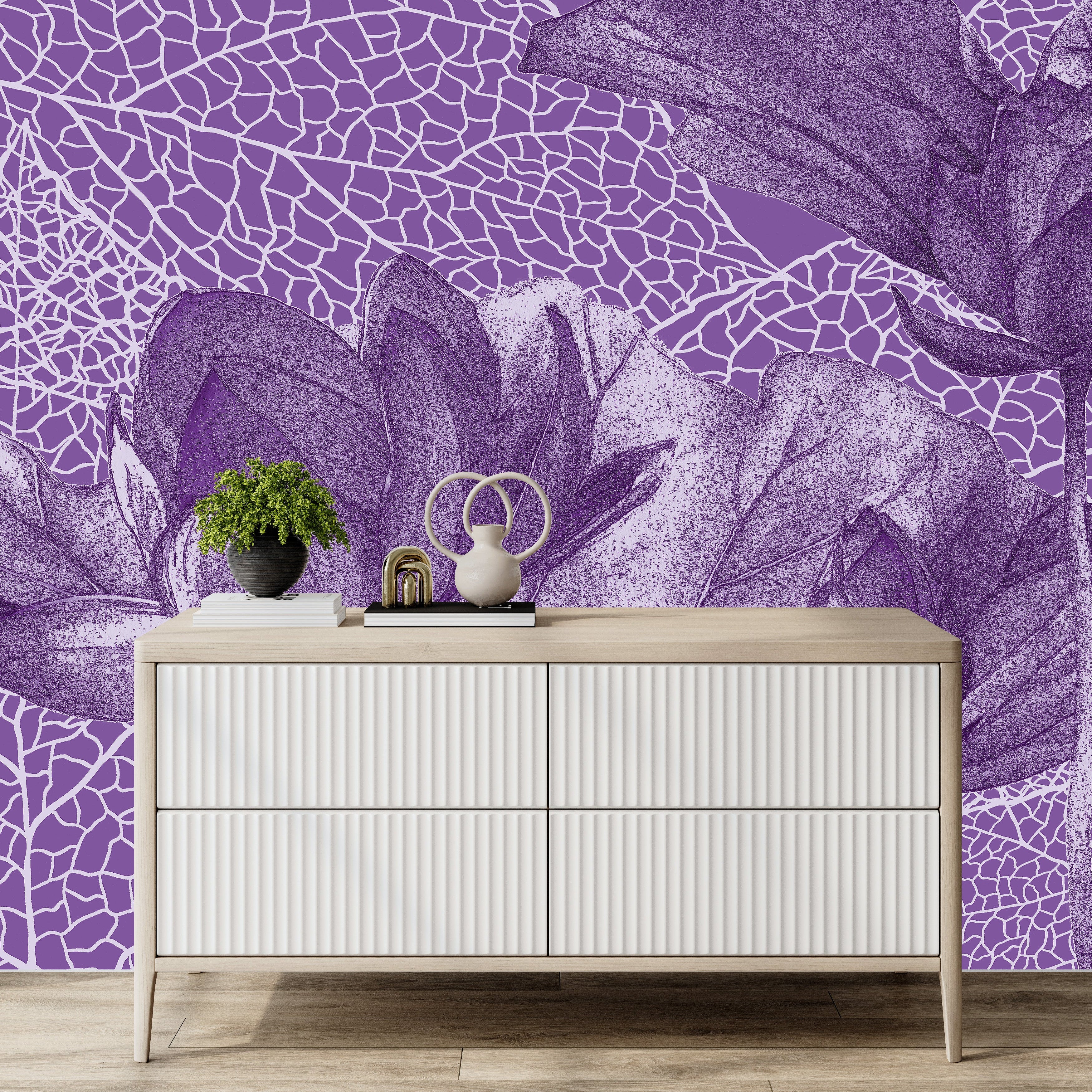 3D Lotus Flower - Printed Mural