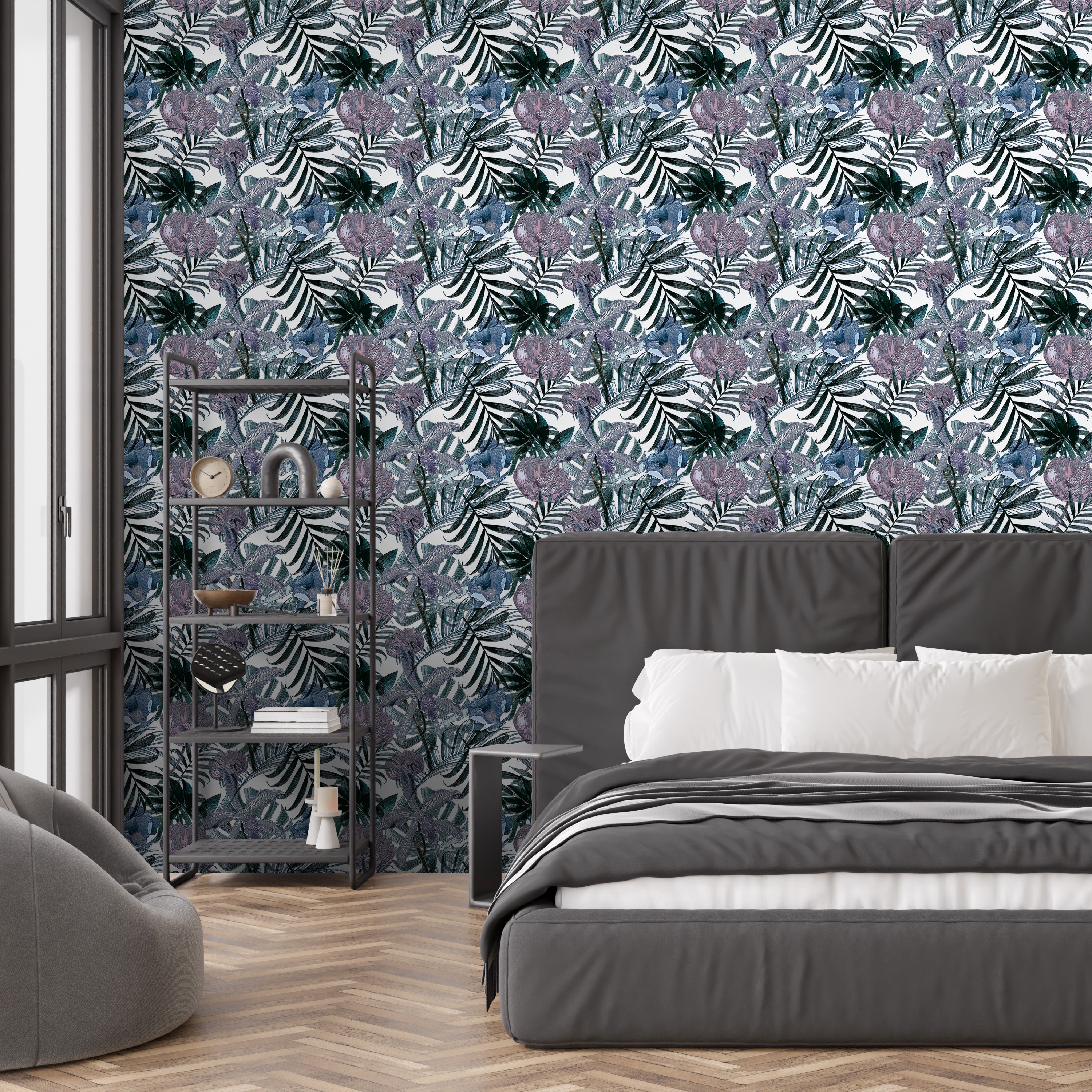 3D Botanical Bloom - Printed Wallpaper