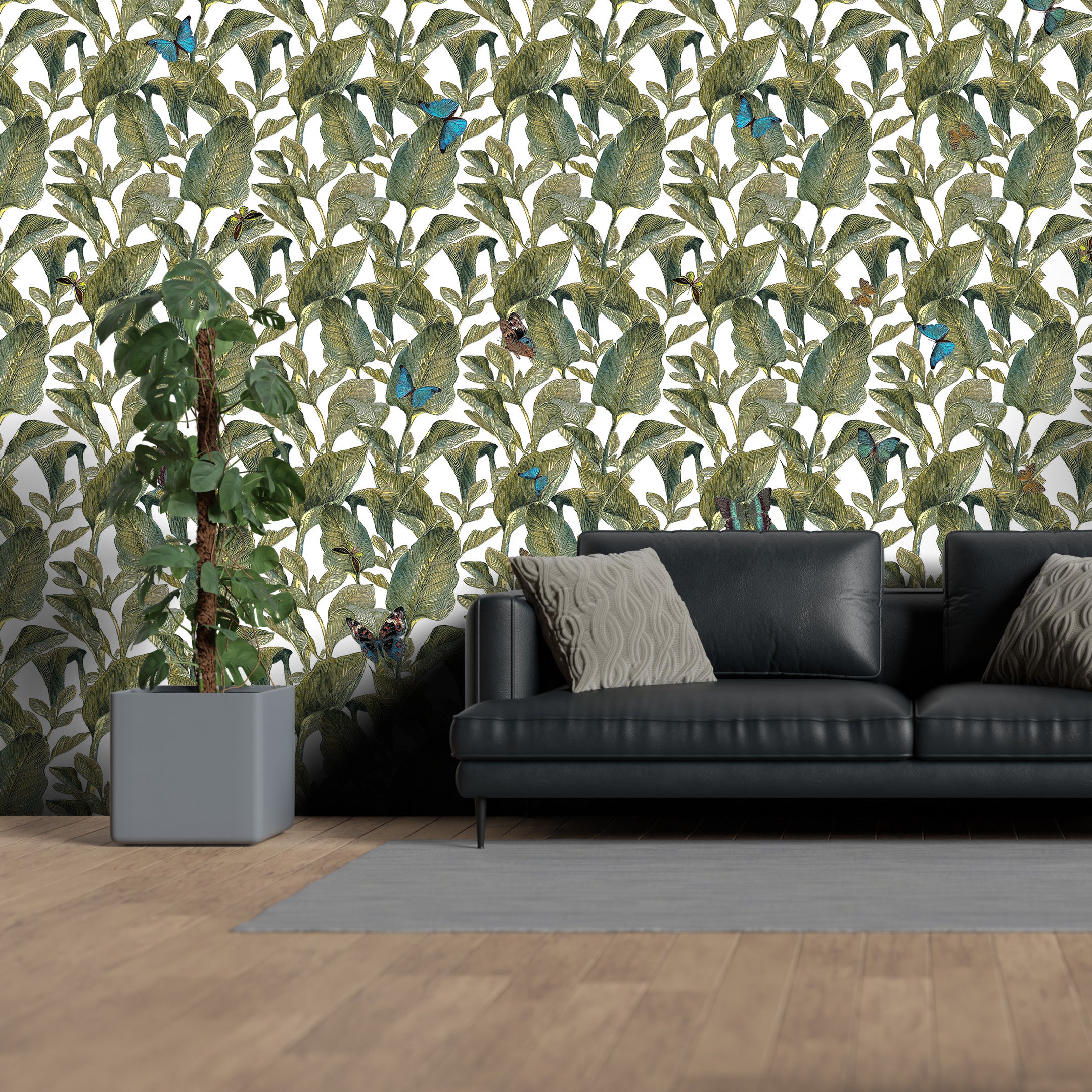 3D Leafy Lane - Printed Wallpaper