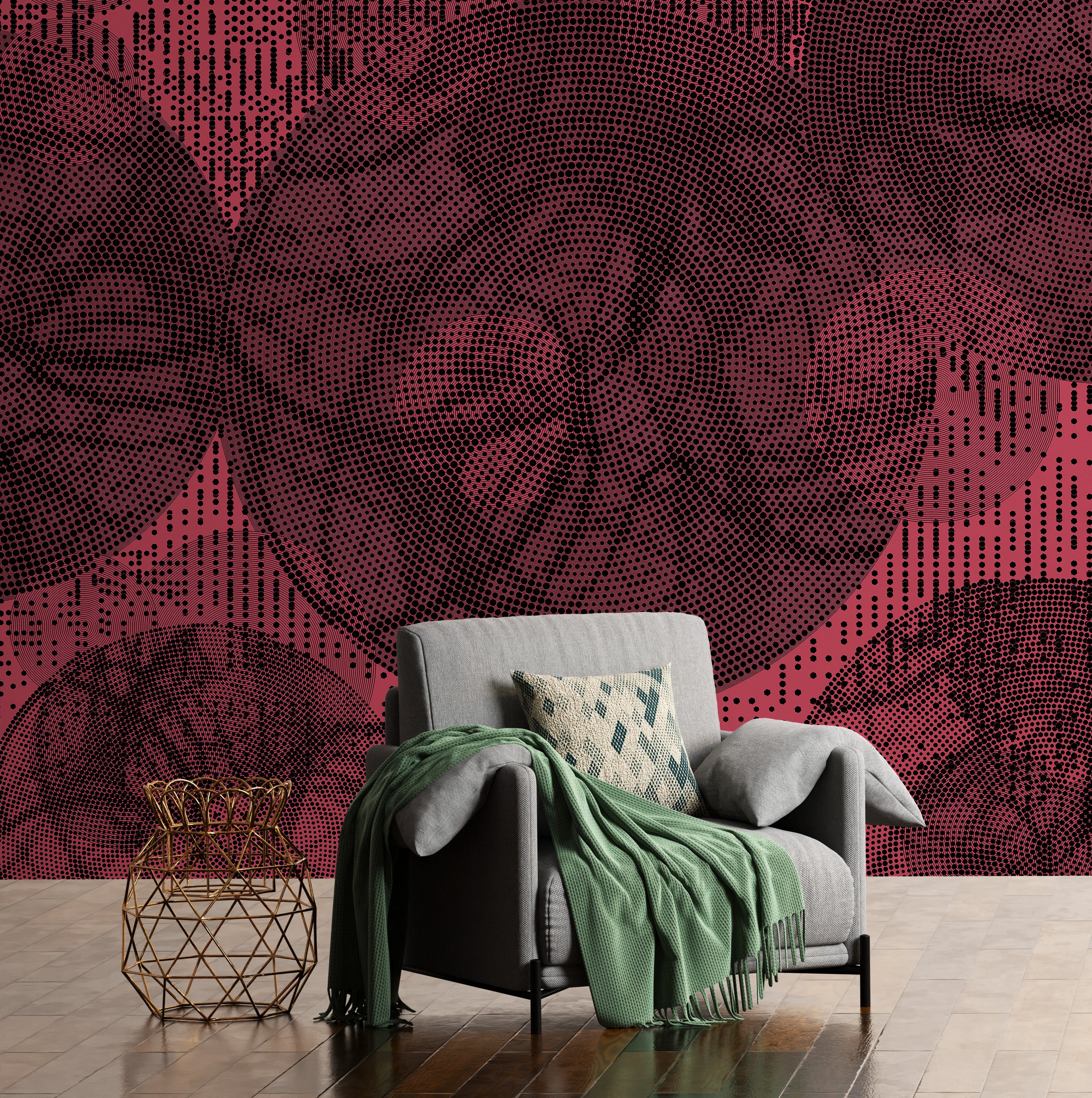 3D Woven Waves - Paintable Mural