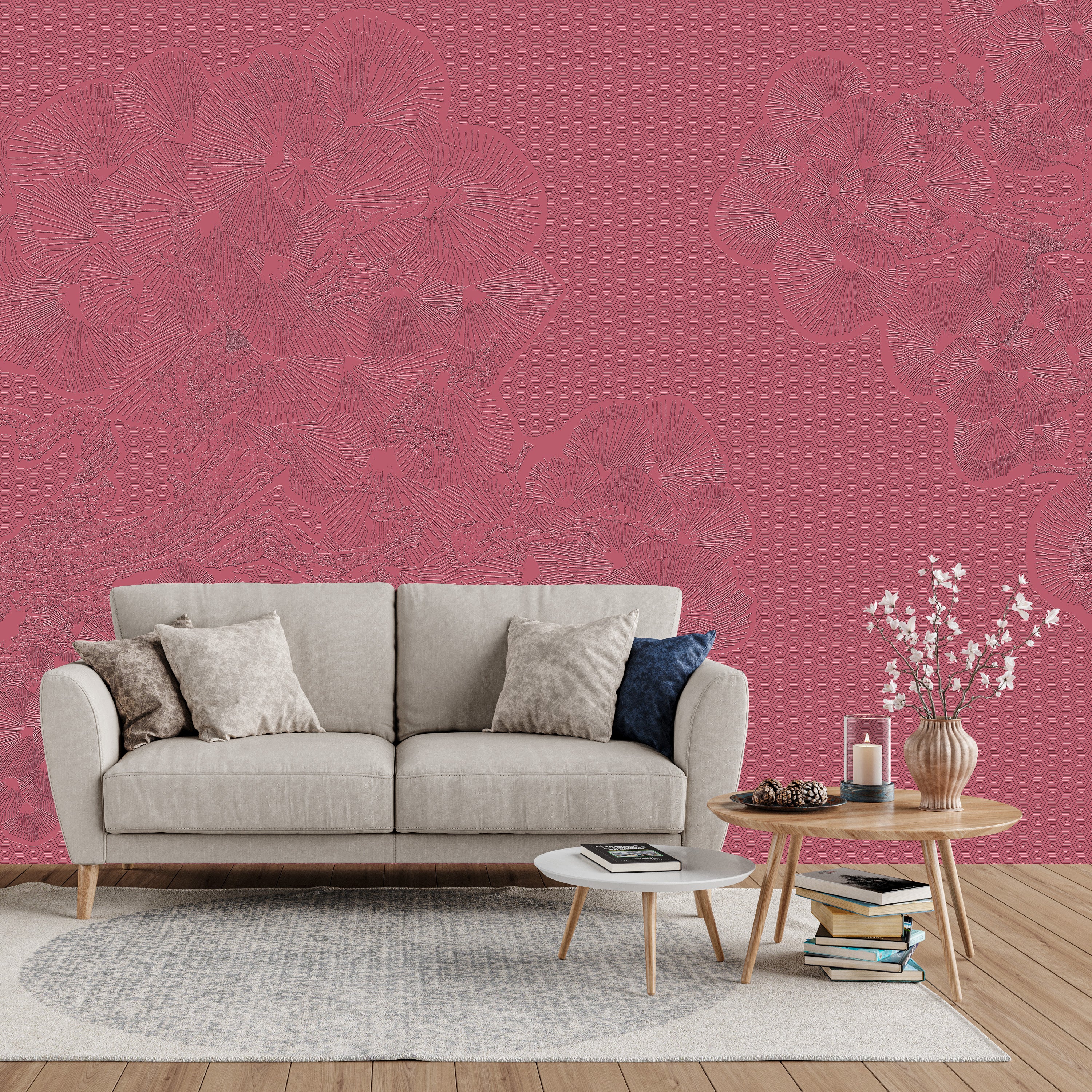 3D Whispering Pines - Paintable Mural