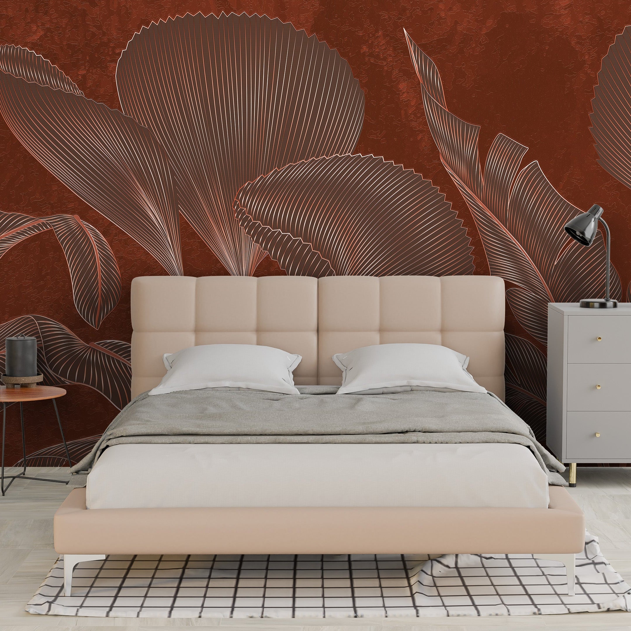 3D Gilded Tropics - Printed Mural