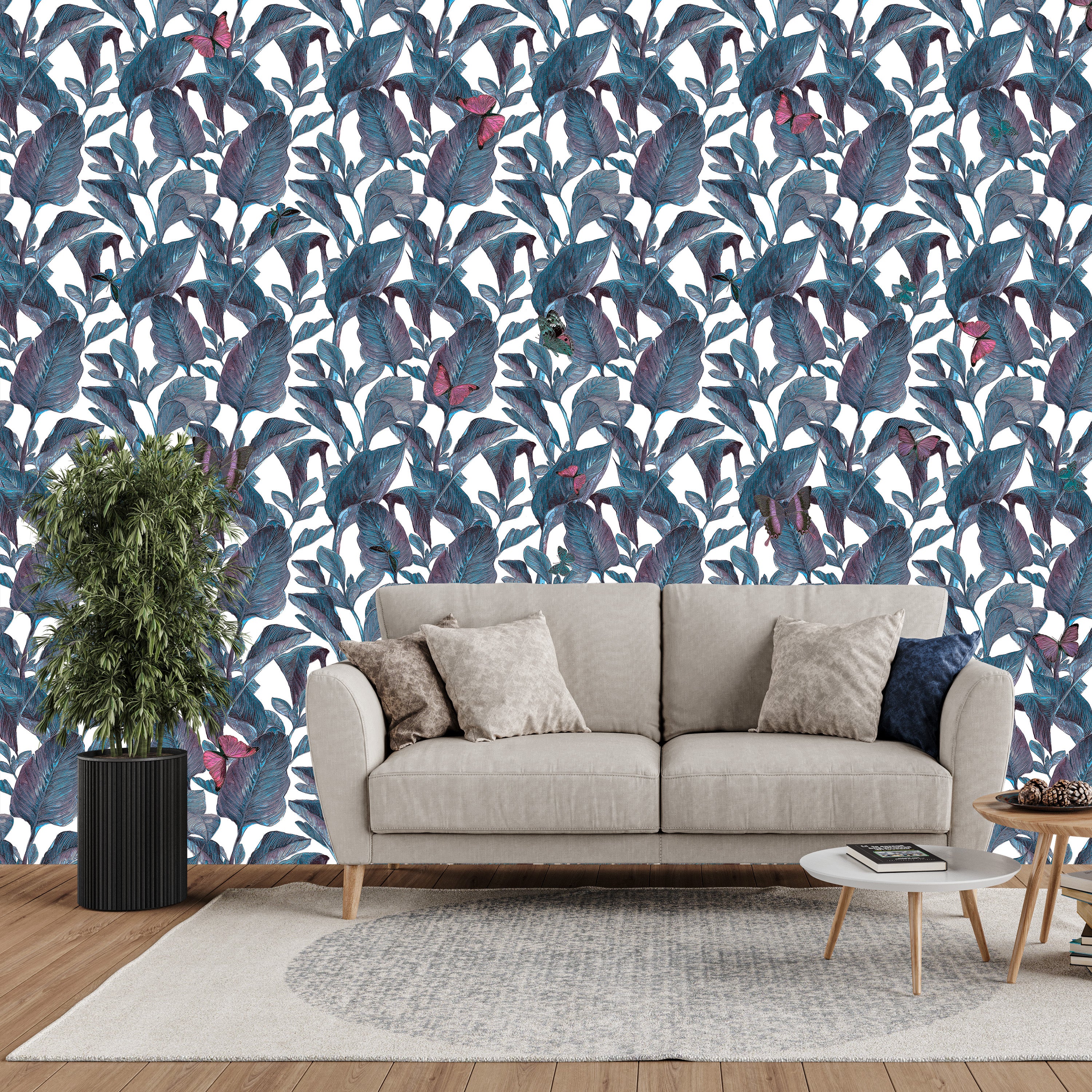 3D Leafy Lane - Printed Wallpaper