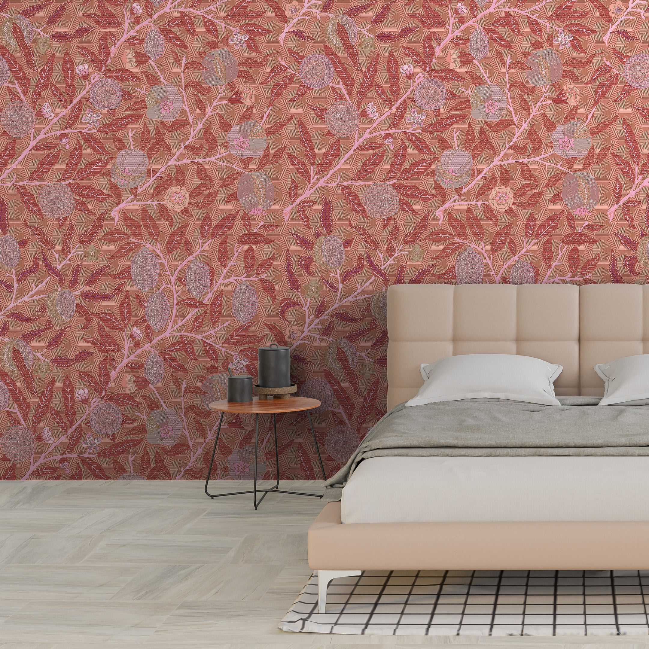 3D Vintage Orchard - Printed Wallpaper