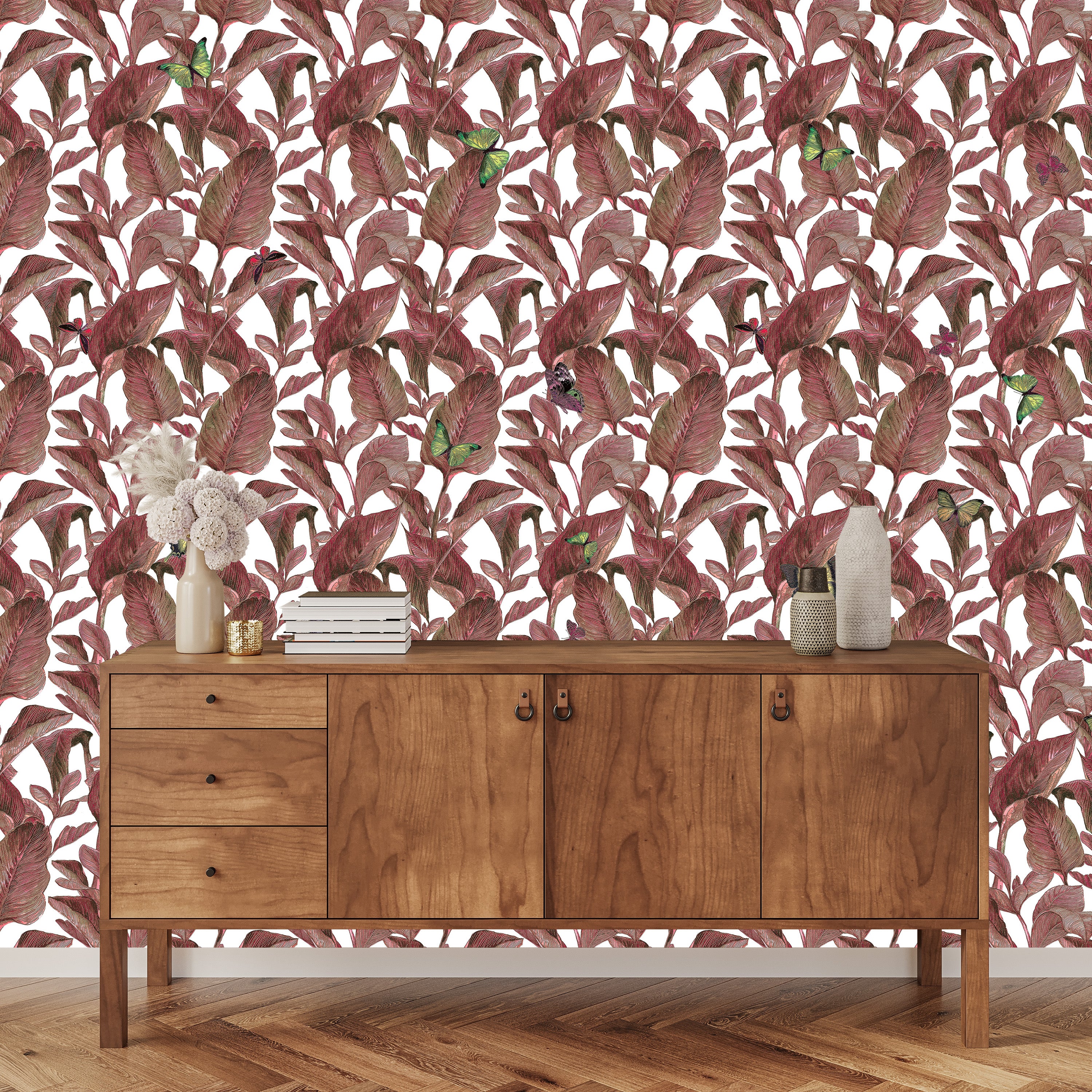 3D Leafy Lane - Printed Wallpaper