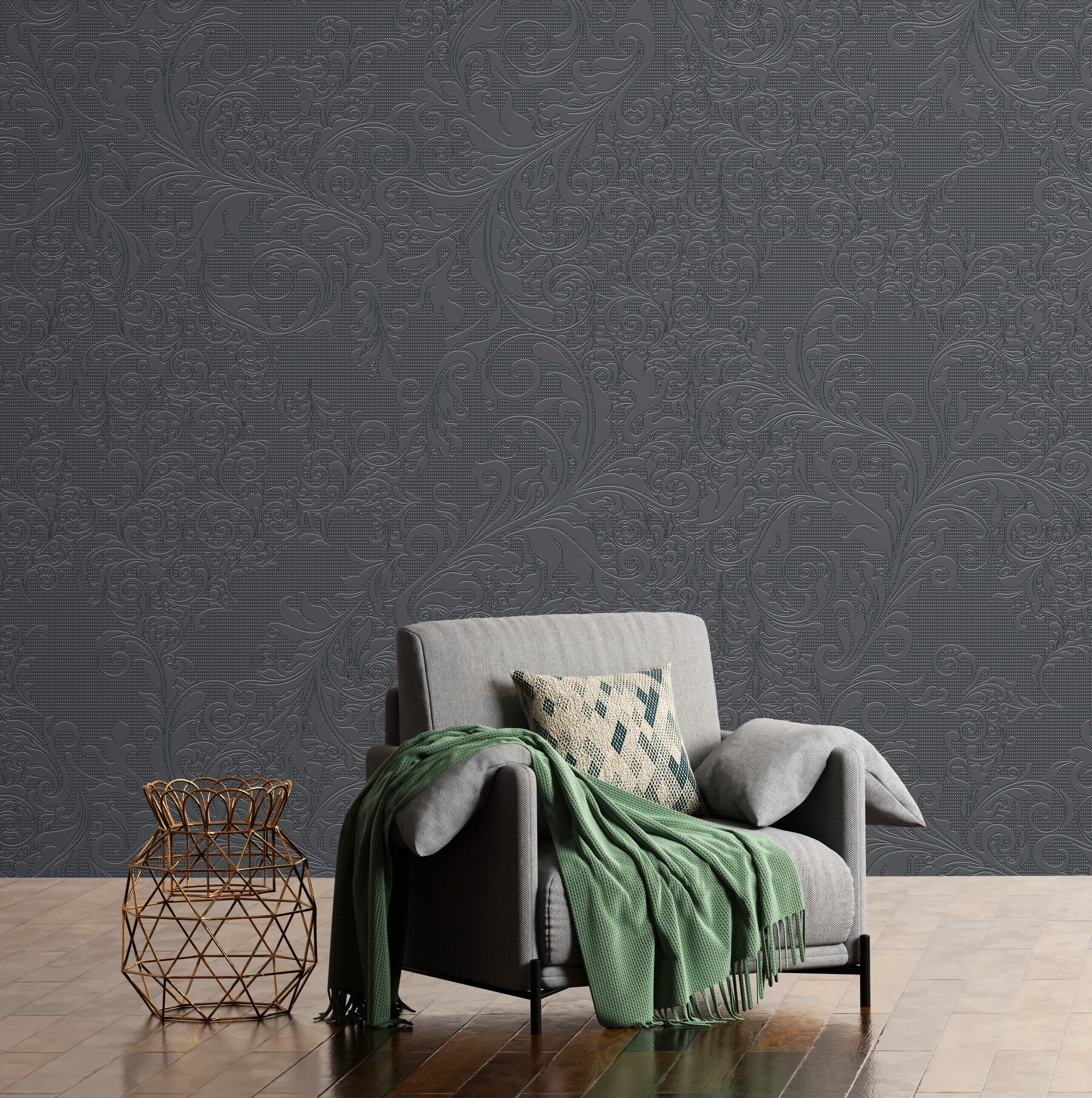 3D Whimsical Floral - Paintable Mural