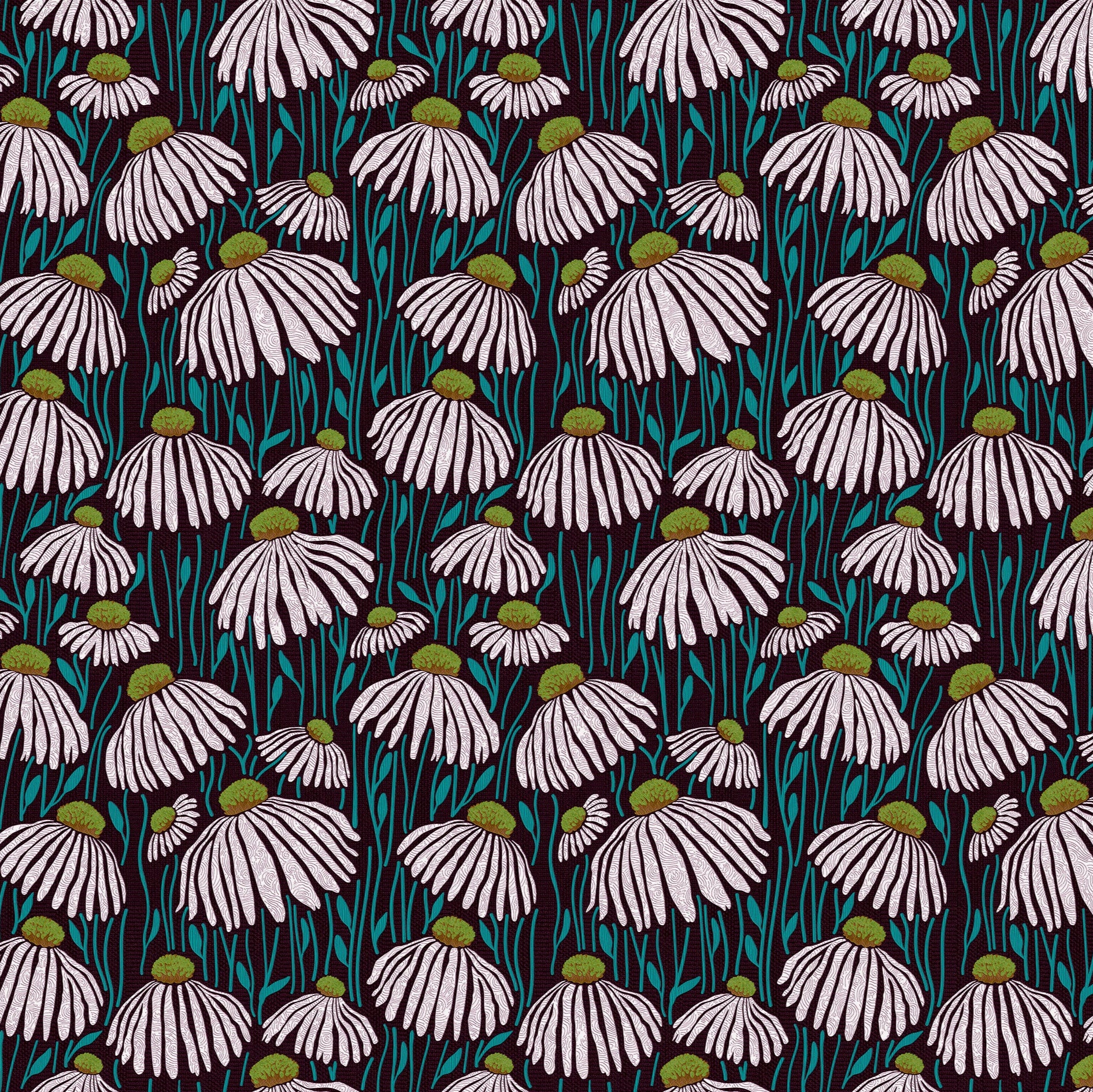 3D Midnight Bloom - Printed Wallpaper