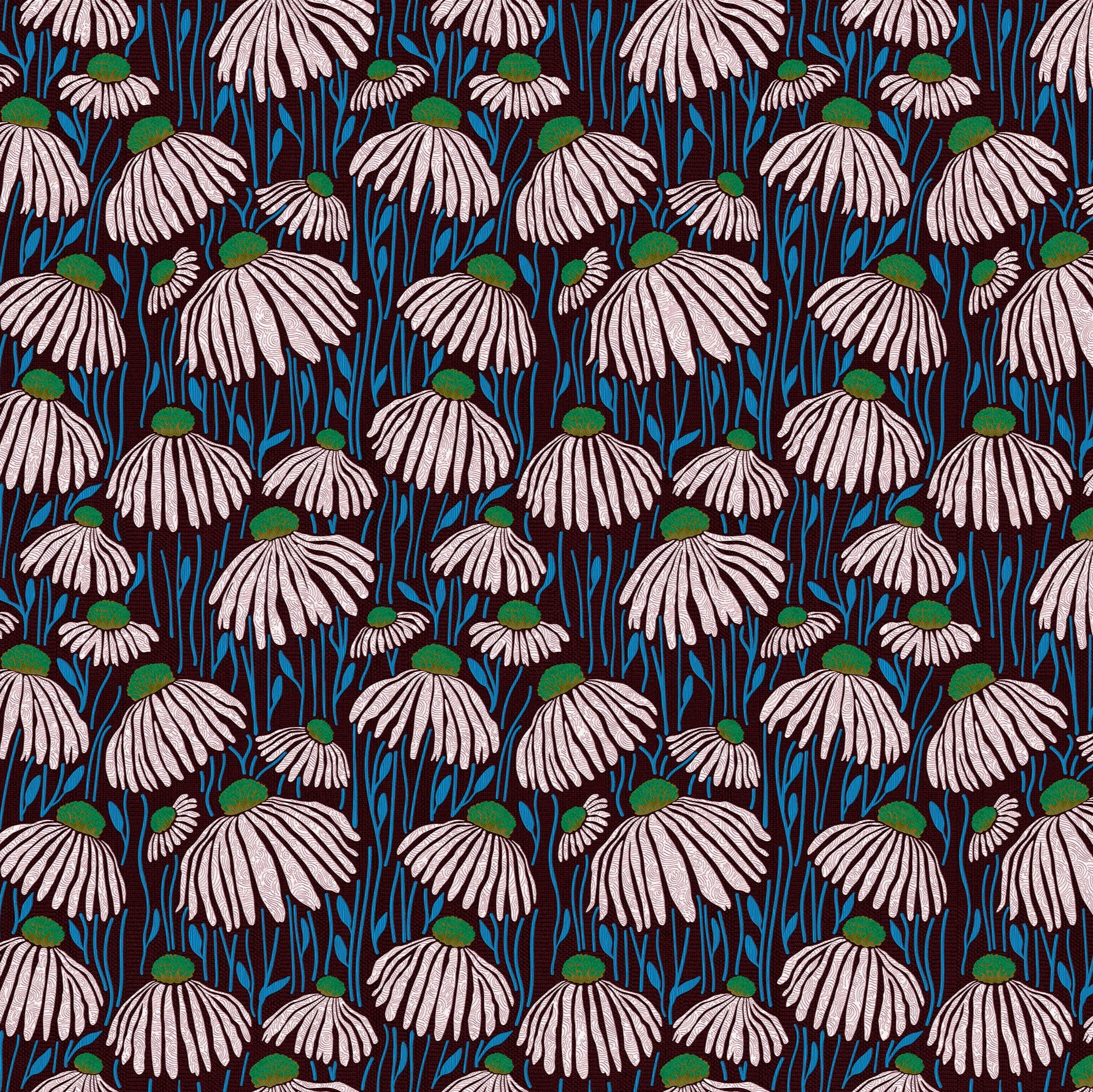 3D Midnight Bloom - Printed Wallpaper