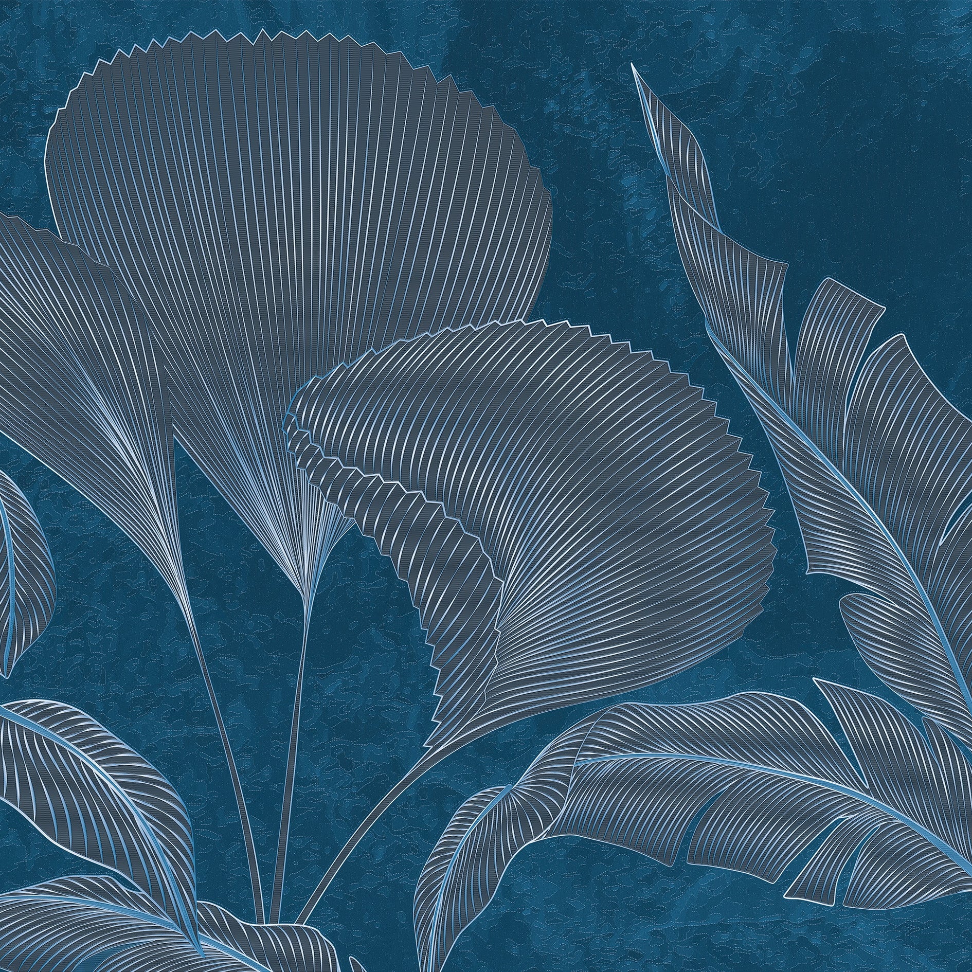 3D Gilded Tropics - Printed Mural
