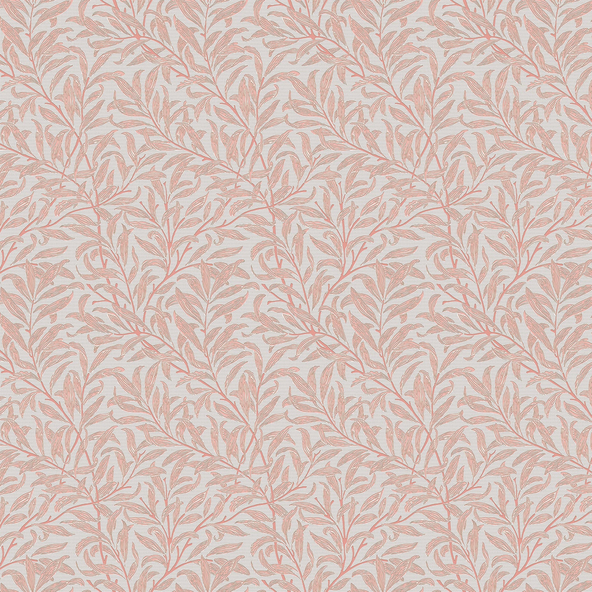 3D Serene Foliage - Printed Wallpaper