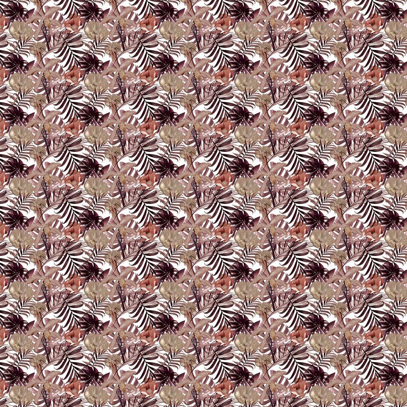 3D Botanical Bloom - Printed Wallpaper