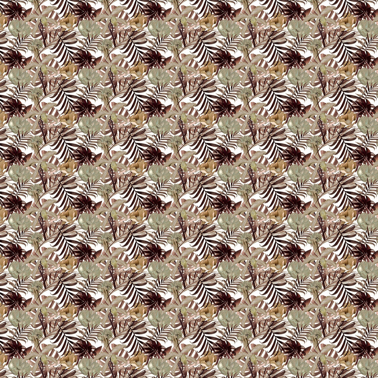 3D Botanical Bloom - Printed Wallpaper