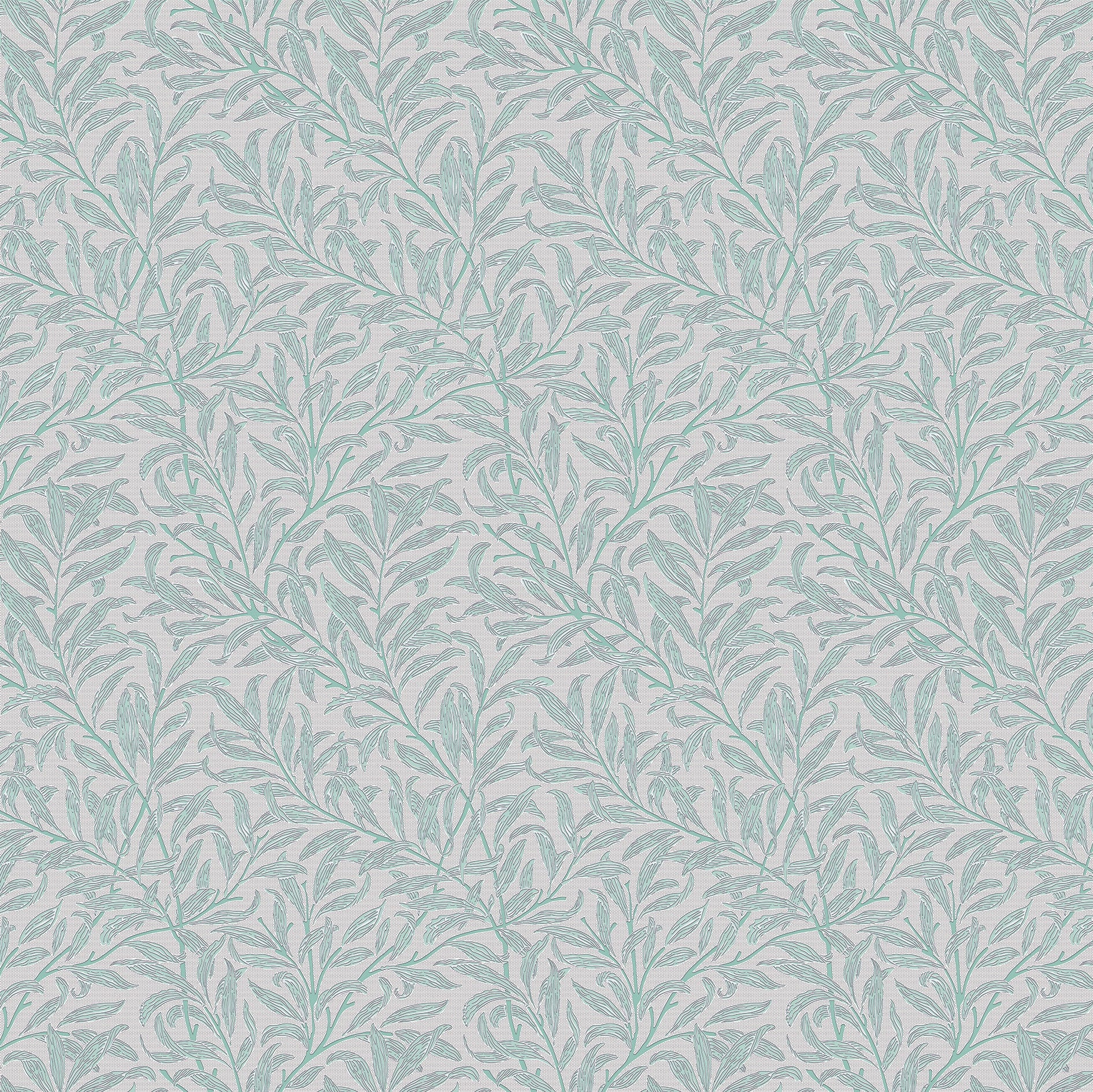 3D Serene Foliage - Printed Wallpaper