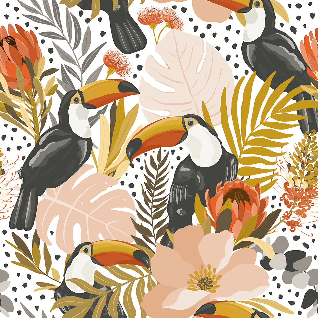 Tropical Birds and Palms