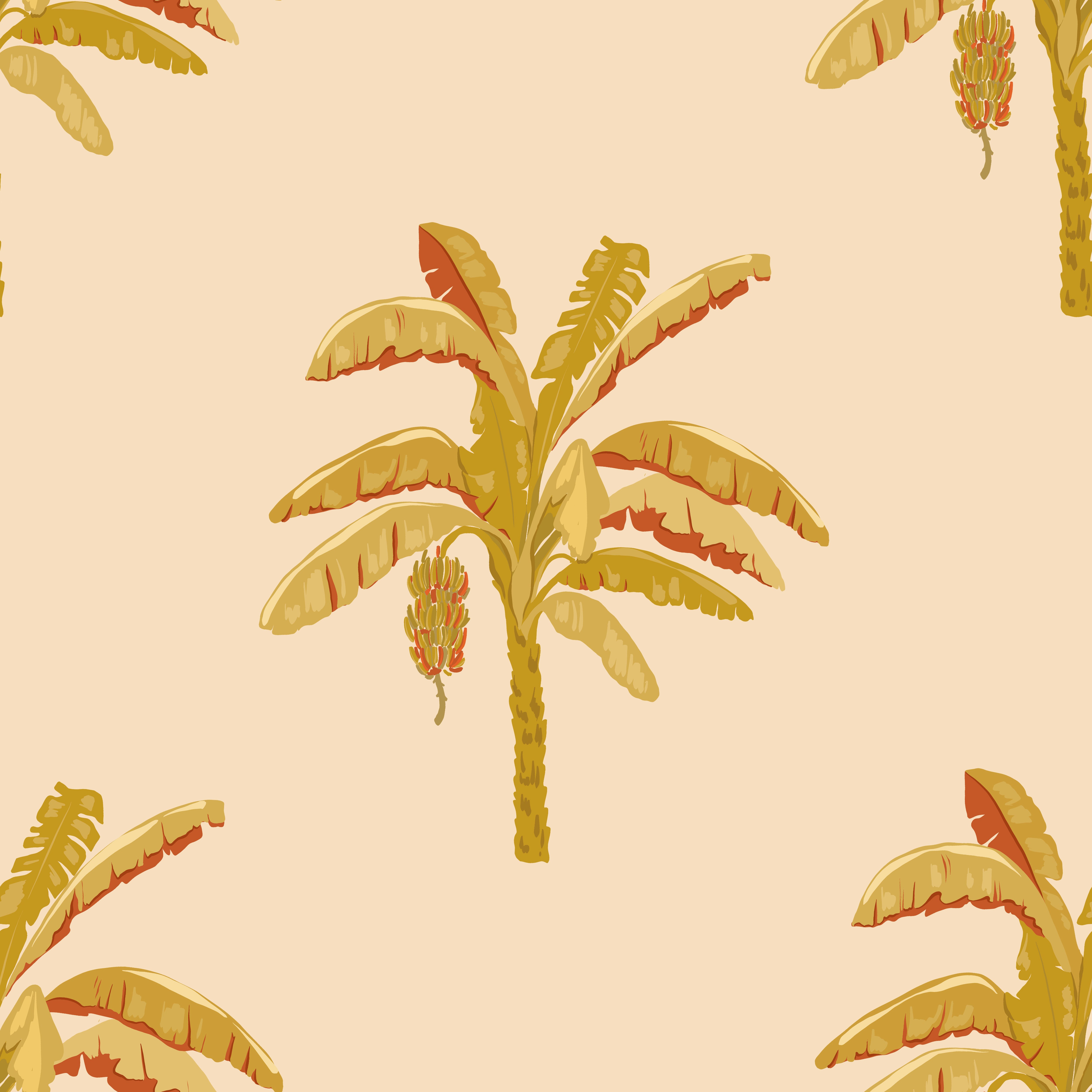 Sunlit Banana Paradise